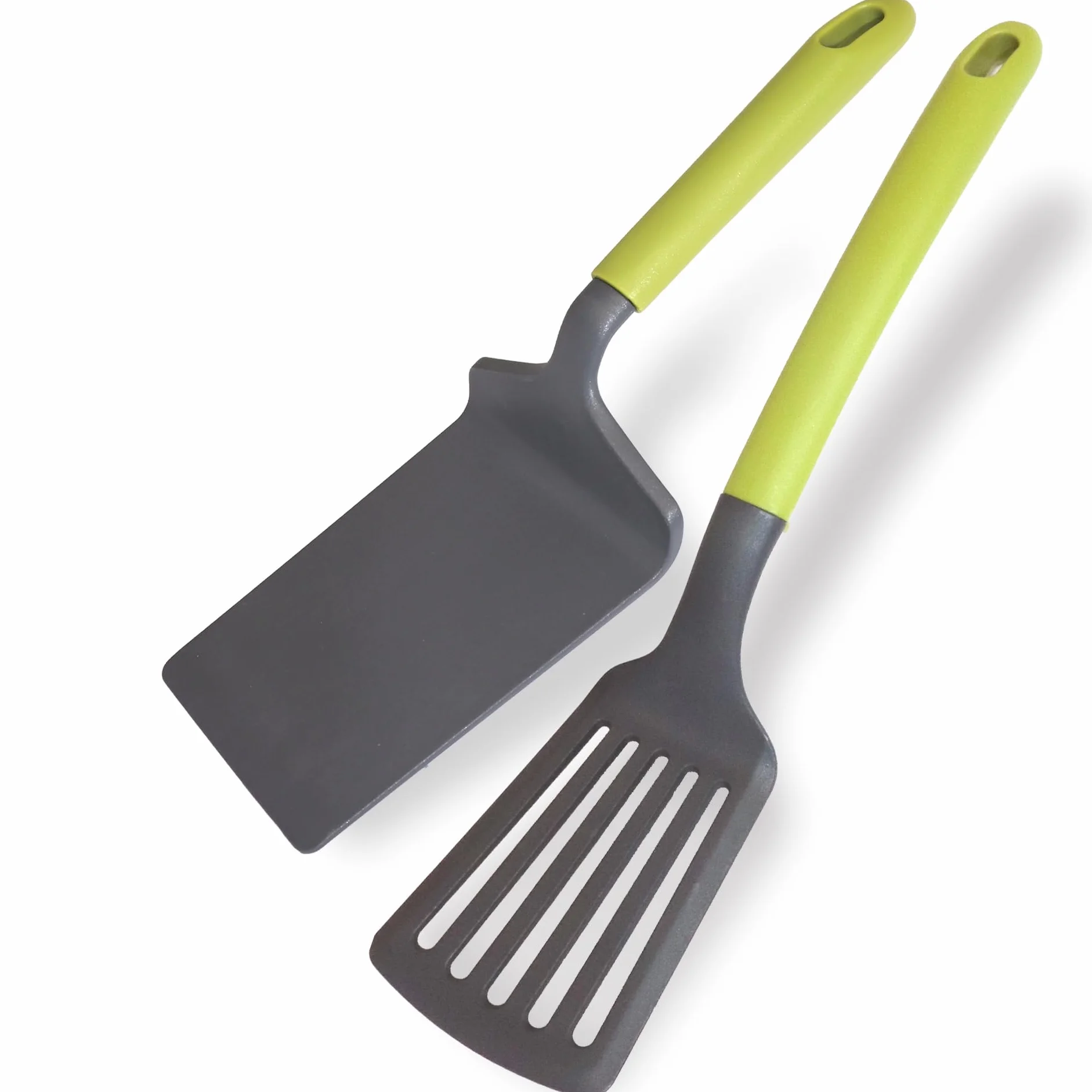 Fackelmann Set Palette da cucina 2 pezzi, paletta forata e lasagne, nylon, lavabili in lavastoviglie, Linea Oliva