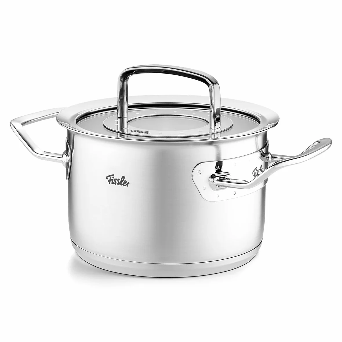 Fissler Original-Profi Collection - Pentola in acciaio inox (diametro 16 cm, 21 litri) con coperchio in vetro, compatibile induzione