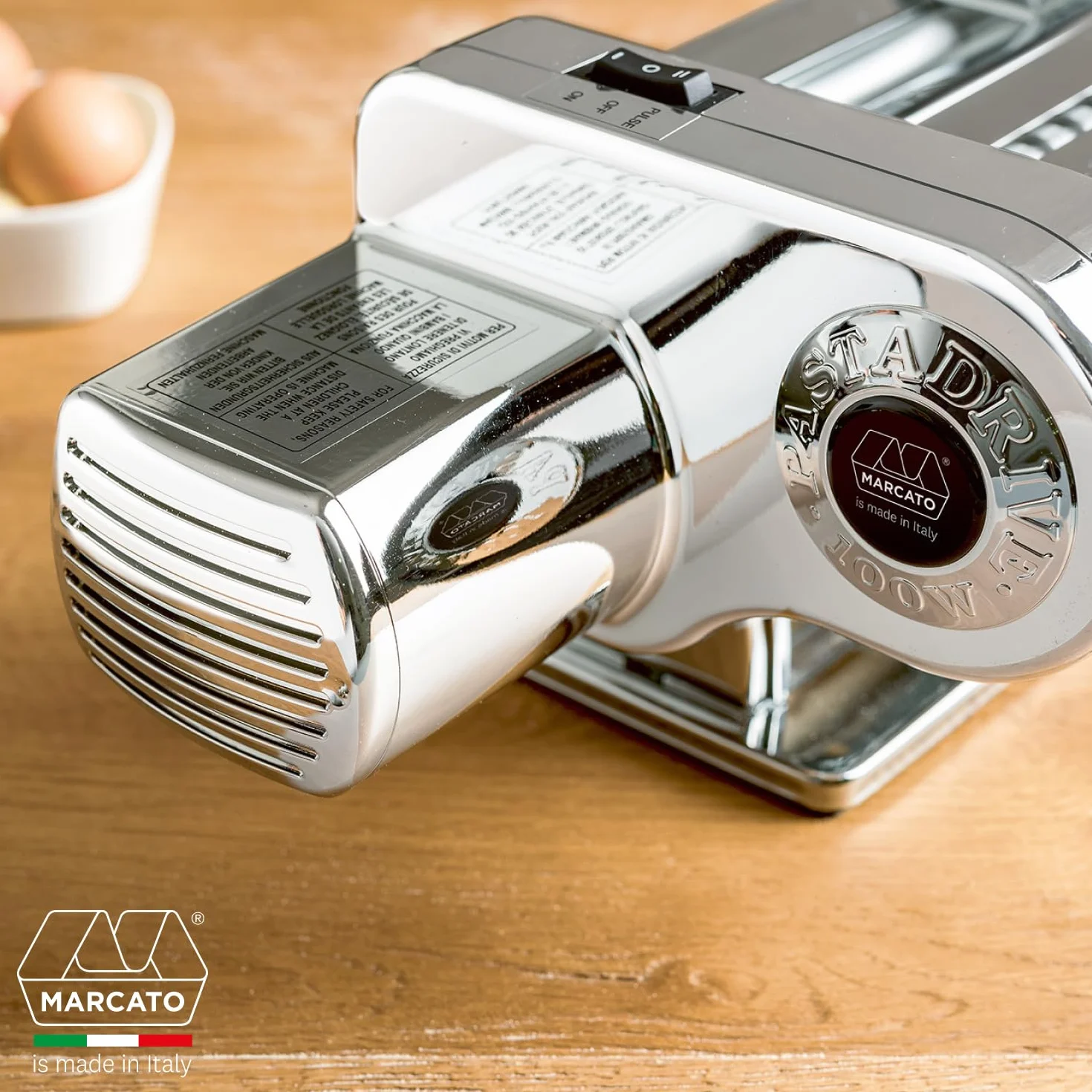 Marcato Motore per Macchina per Pasta 100W Plastica Argento Linea Basic