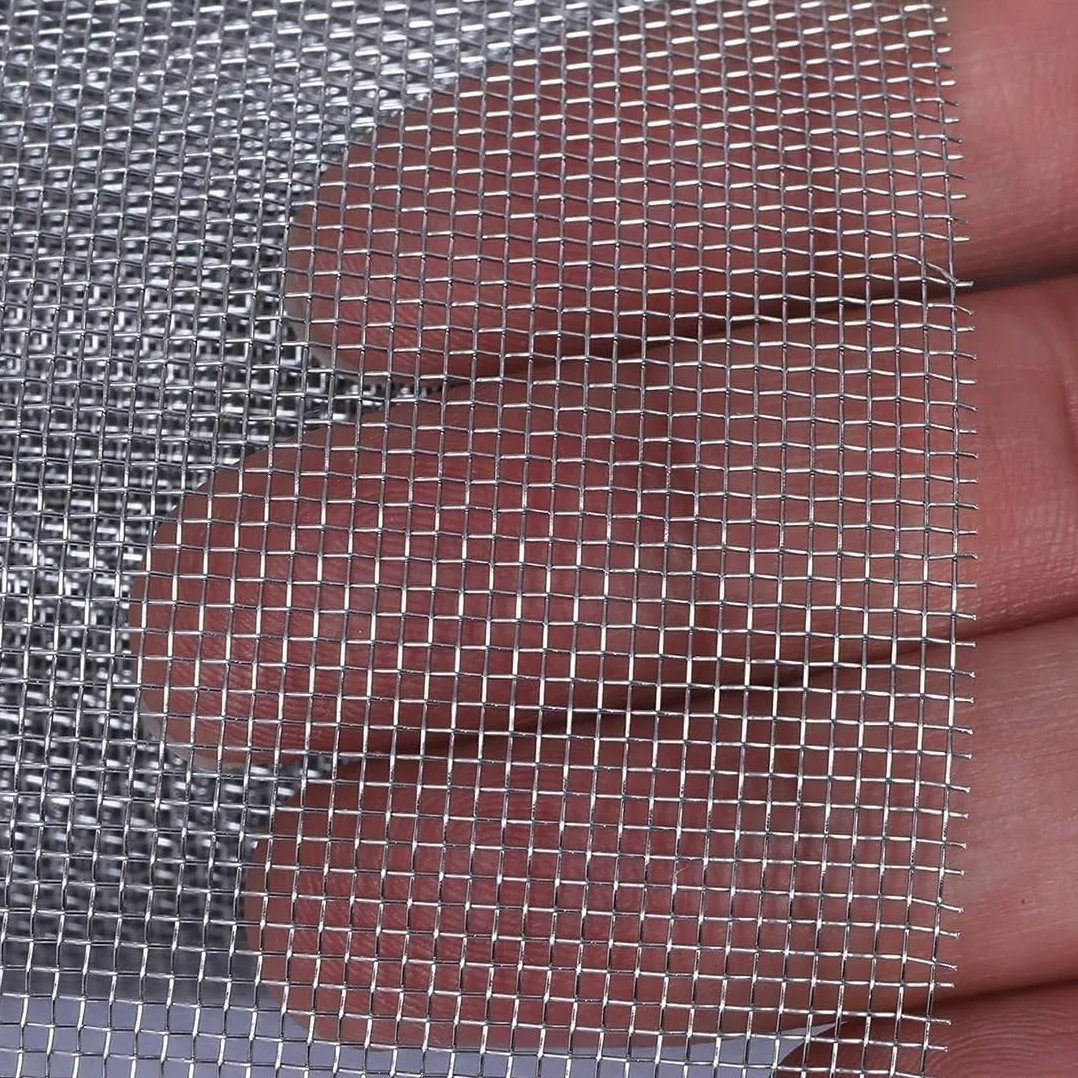 Rete in Acciaio Inox 12/24/40/80/200 Mesh Maglia Metallica Tagliabile Panno per Ferramenta 1x1m