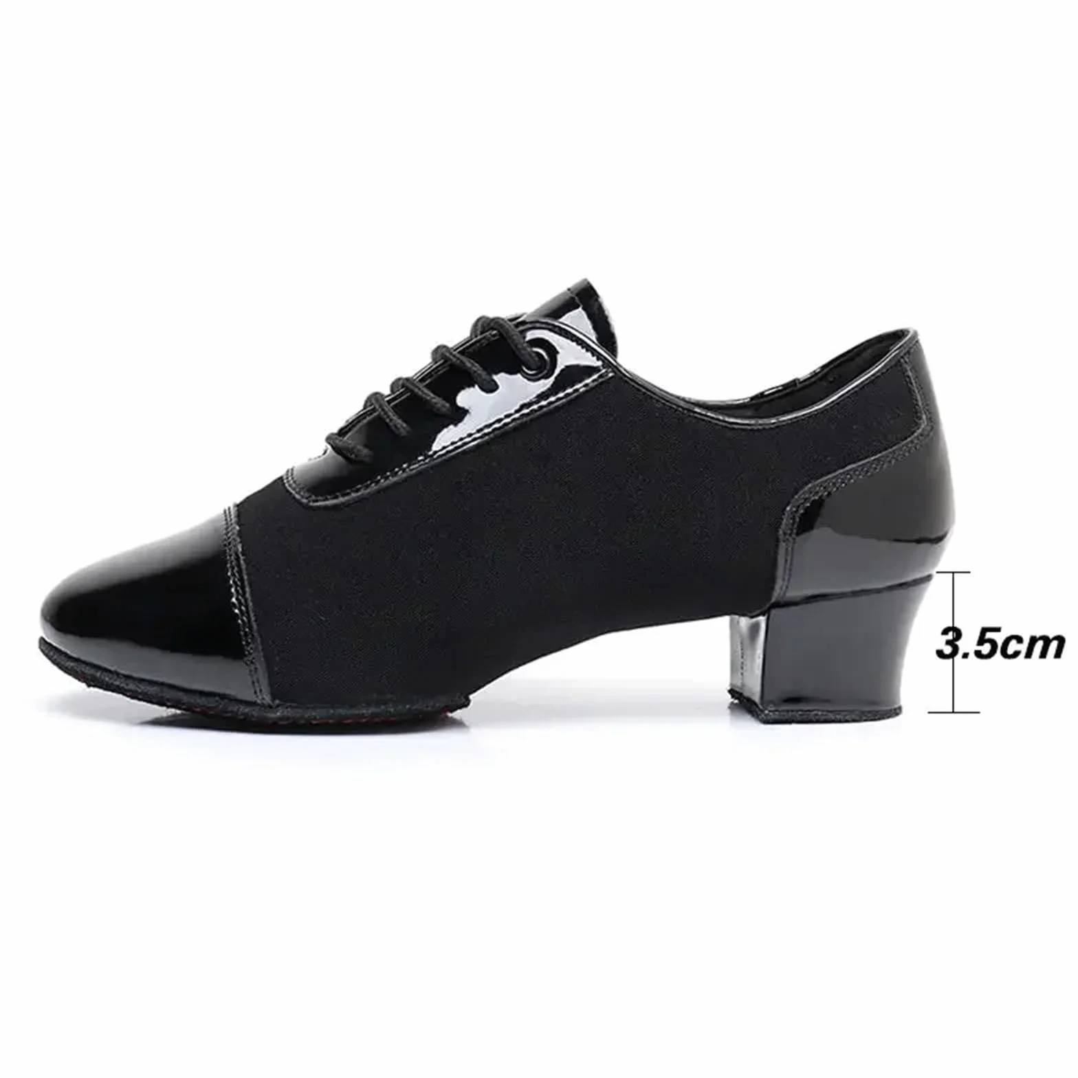 Scarpe da ballo latino americano uomo Salsa Tango Jazz Nero Impiombato Taglia 37-45