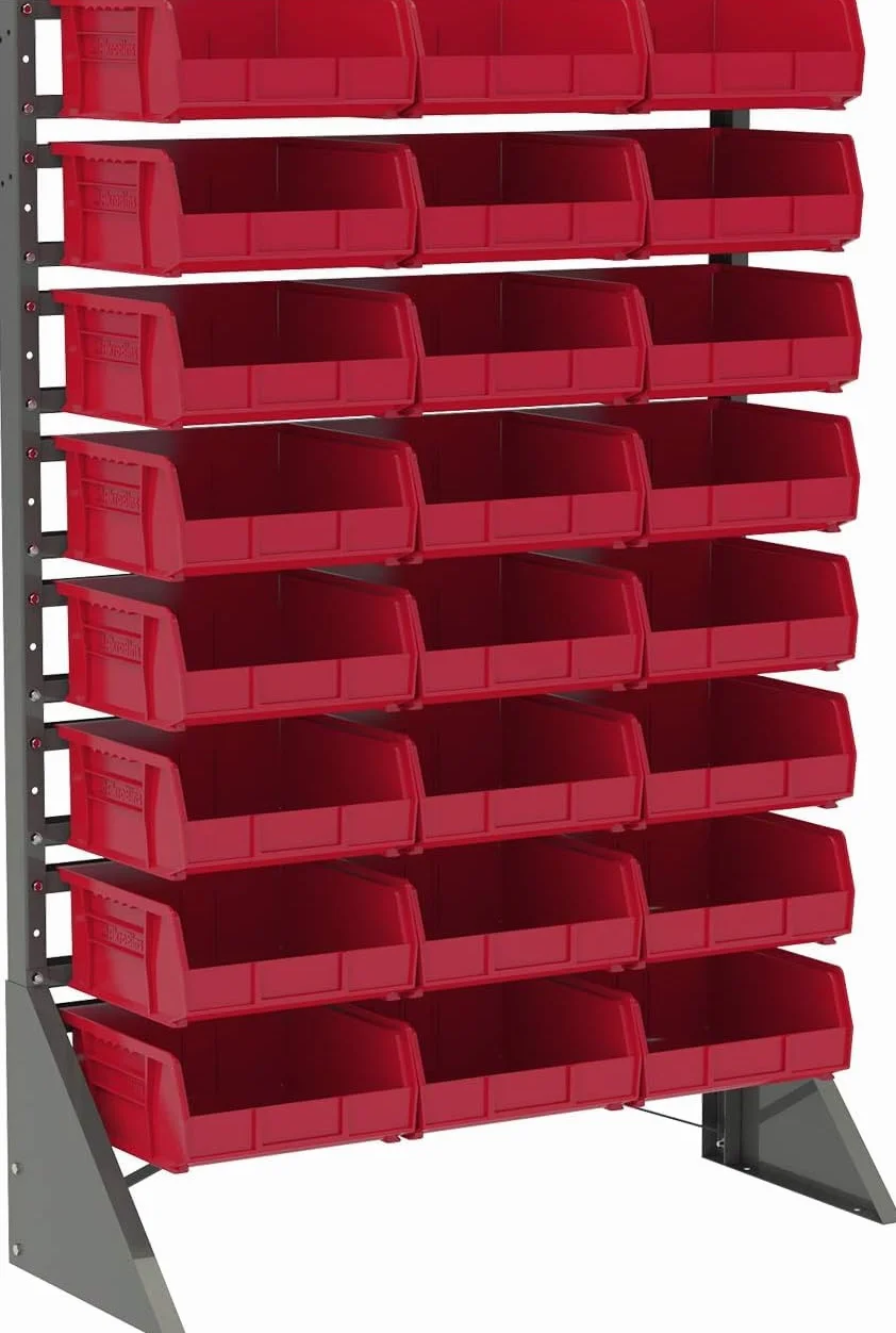 Akro-Mils 30235 AkroBins Plastic Storage Bins, 6-Pack Stackable, 27,6 x 27,9 x 12,7 cm, Nero