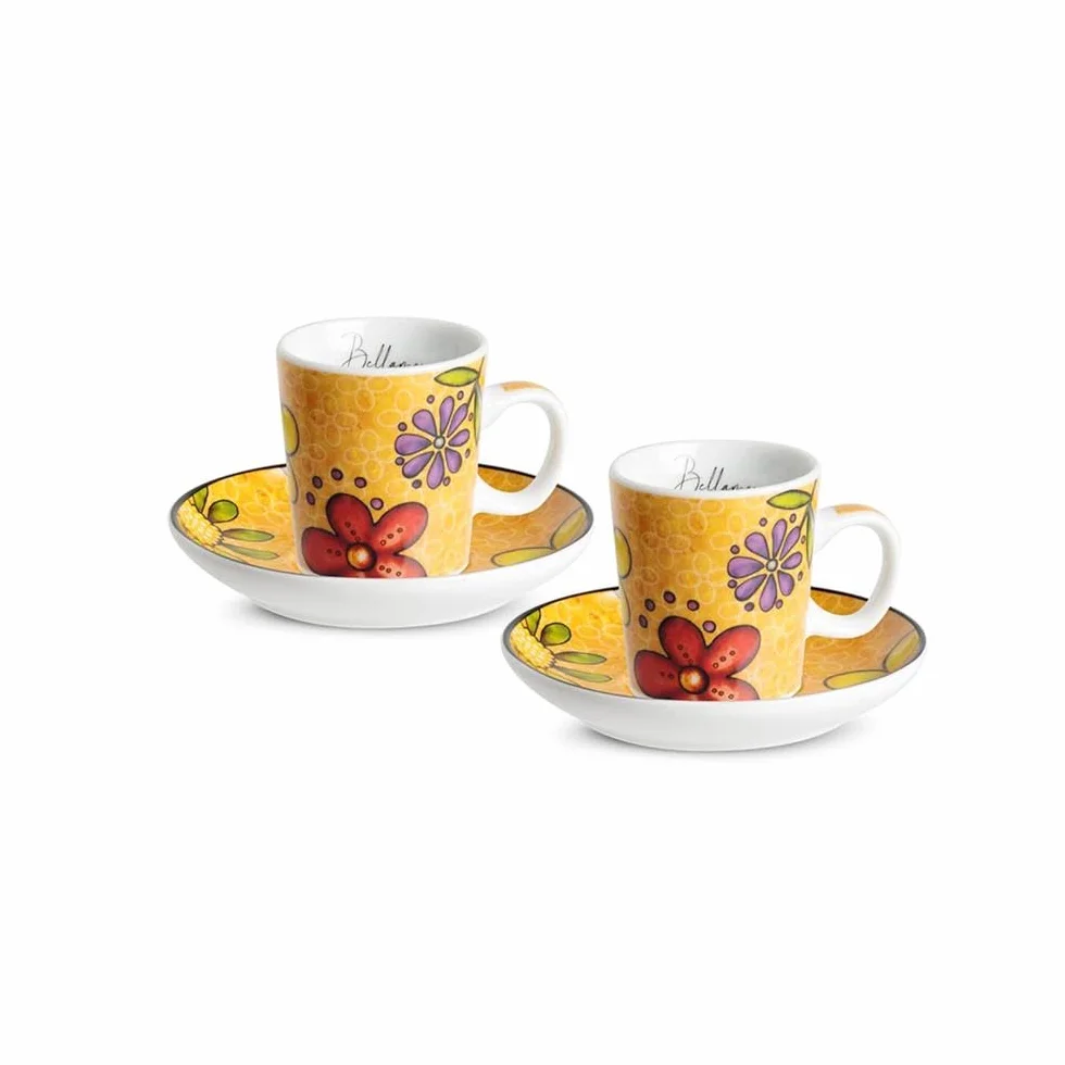 Egan Set 2 tazze caffè Bellamore Arancione ML 100