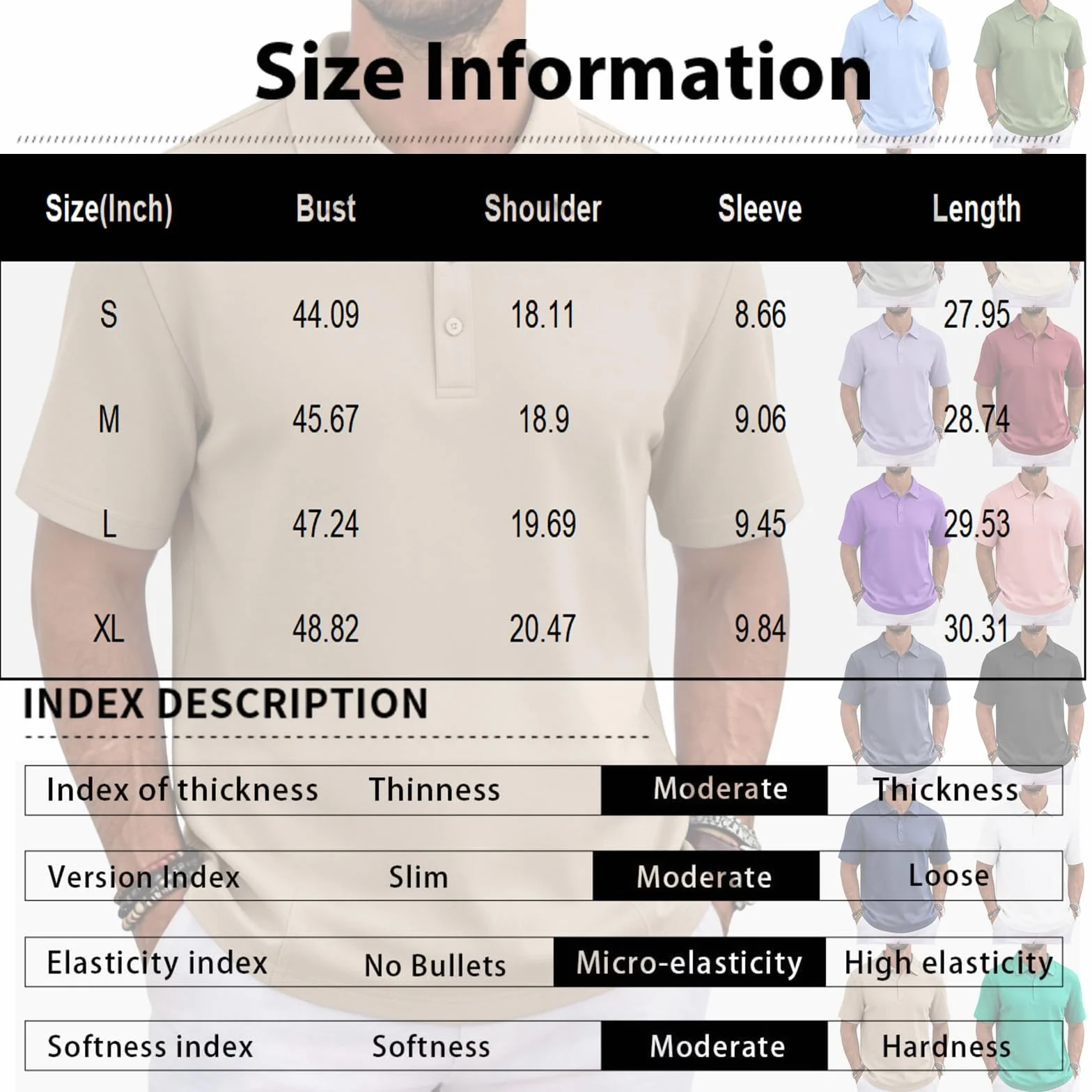 MOKBAY Polo Uomo Manica Corta Traspirante Slim Fit Moda Collo Coreana