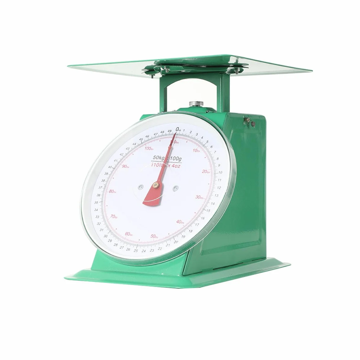 Bilancia meccanica resistente per cucina e cibo, con quadrante industriale, con piattaforma in acciaio inox, 50 kg