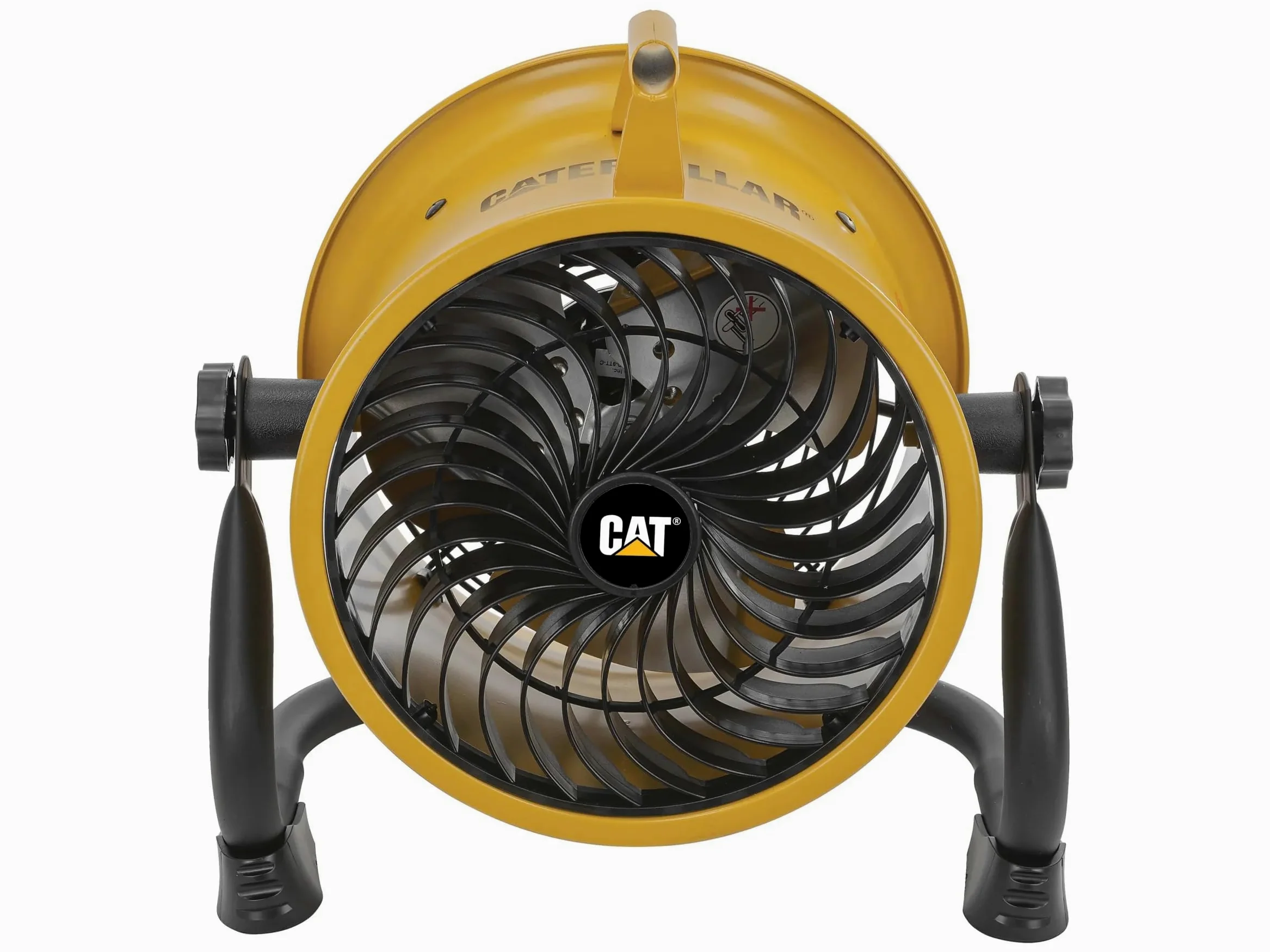 CAT Caterpillar HVD-9AC Ventilatore da Pavimento Industriale Ø23 cm 90W 4 Velocità Alta Velocità 27 m³/min Pale in Alluminio Orientabile Montaggio a Parete Compatto e Potente
