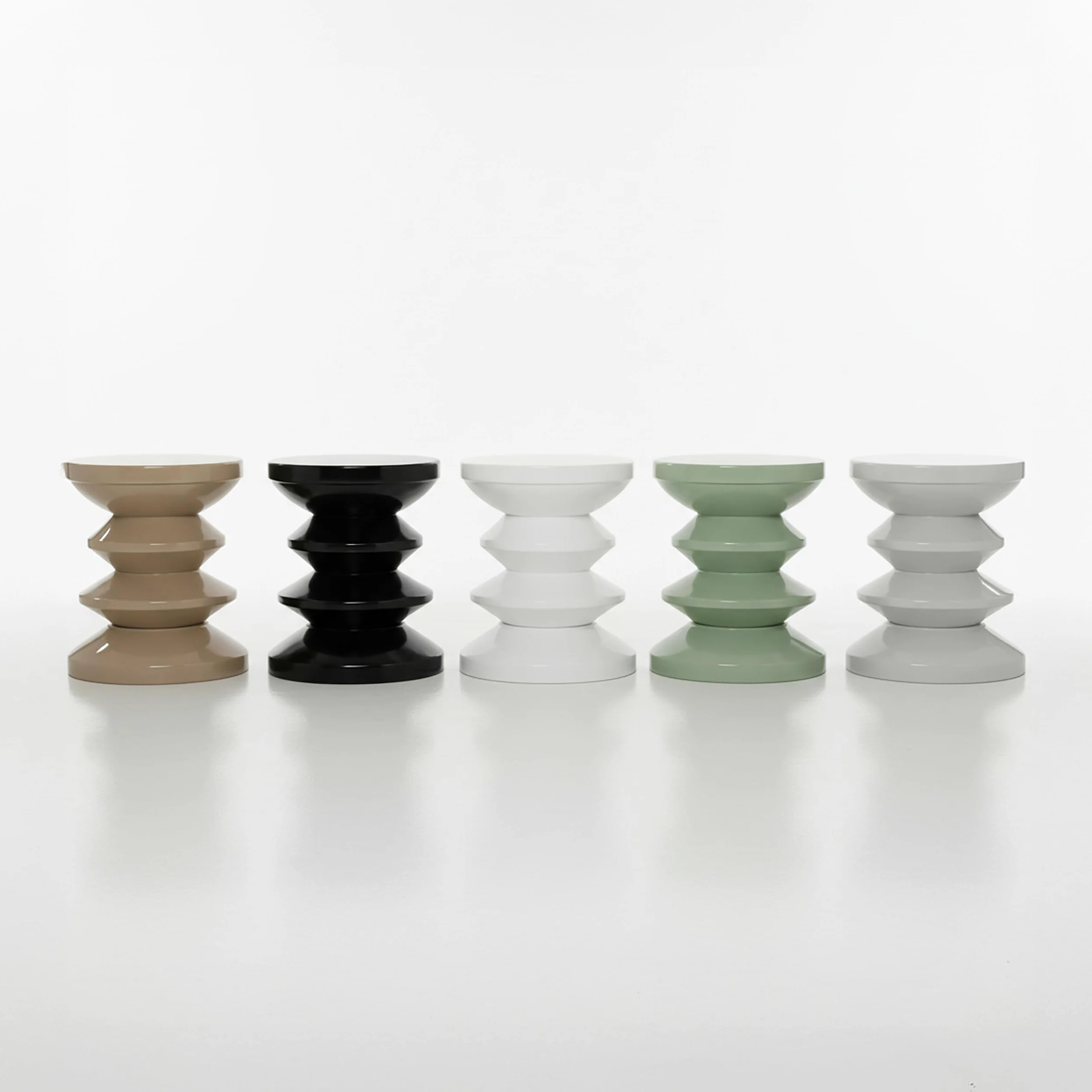 Relaxdays Tavolino & Sgabello, Zig-Zag, arredo Soggiorno, HxD: 46 x 35 cm, Metallo, Nero, Tavolini