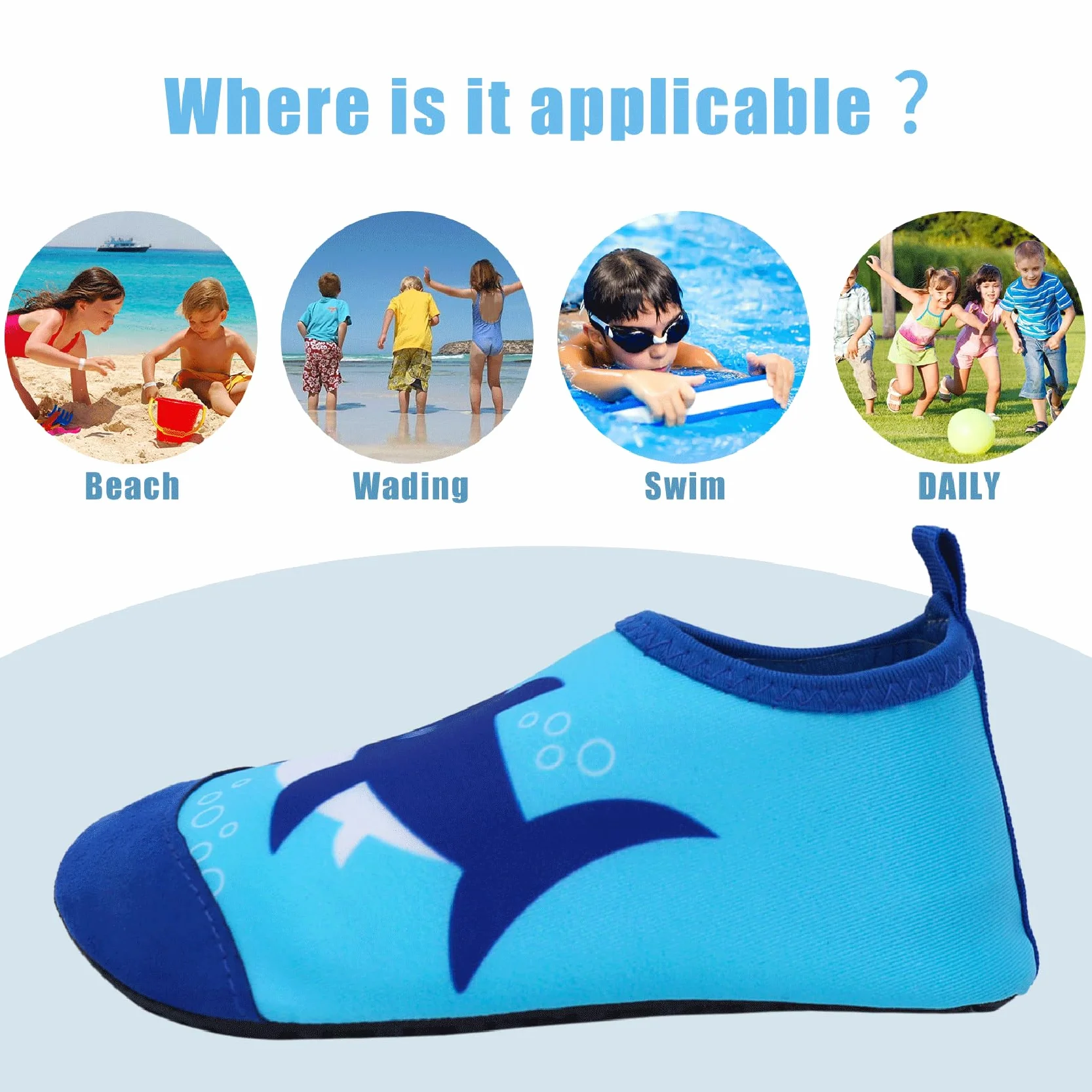 Scarpe da Spiaggia Acquatiche Bambino Ragazzo Ragazza Surf Sportivo