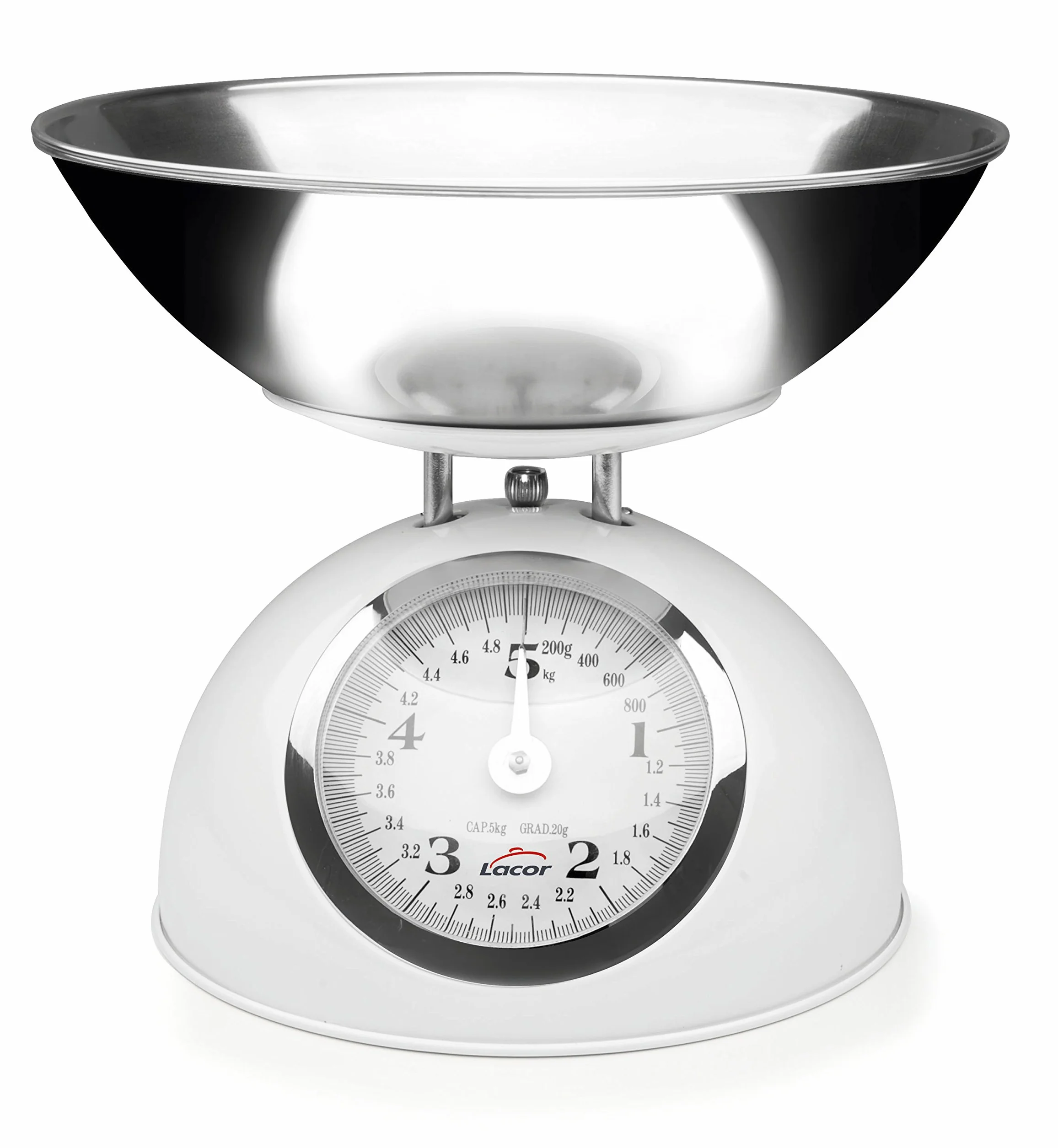 Lacor Bilancia da Cucina retrò 5 kg Acciaio Rosso