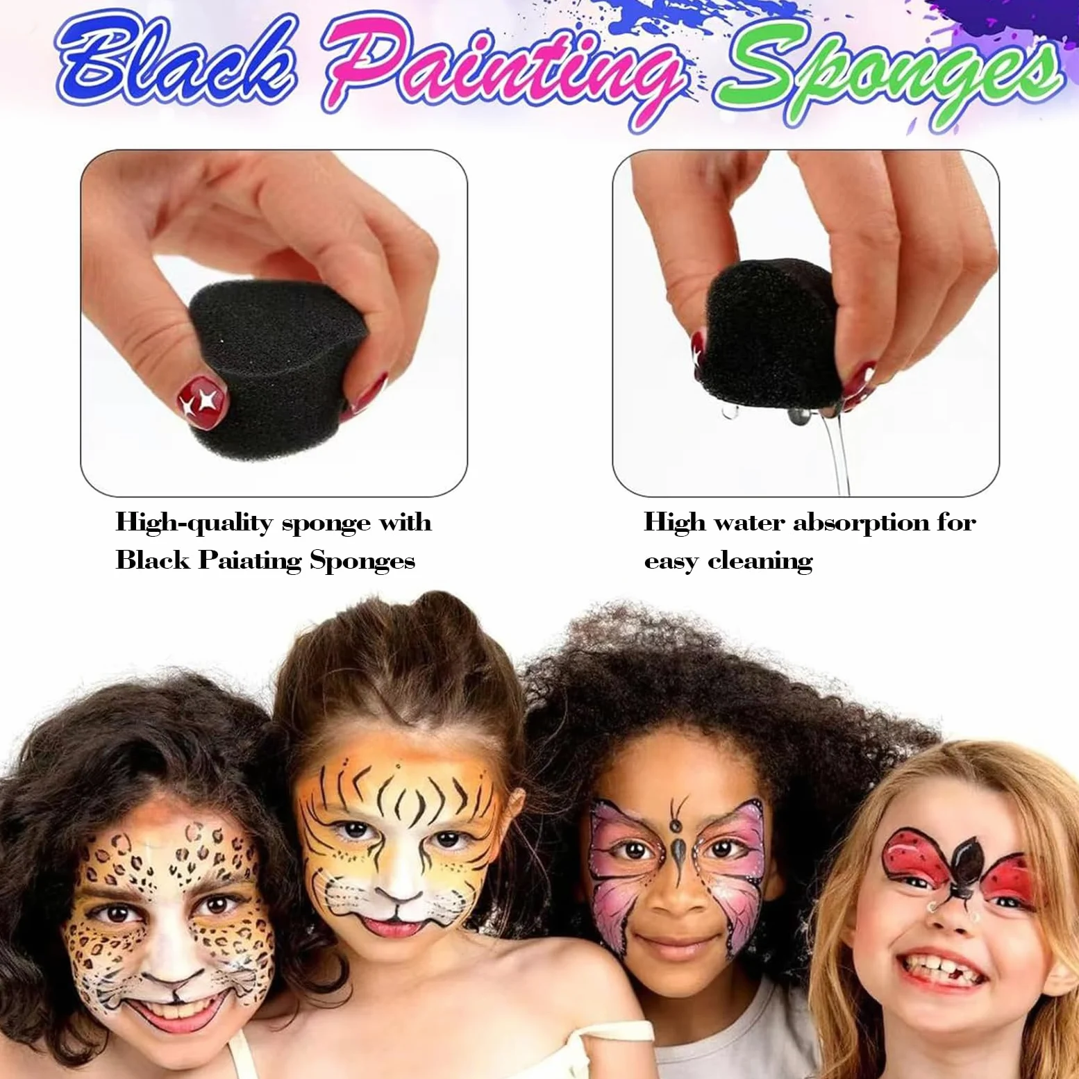 Spugne per Pittura,20Pcs Spugne per Pittura di Faccia in Vari Forme,Ideale per Bambini, Adulti e Artisti
