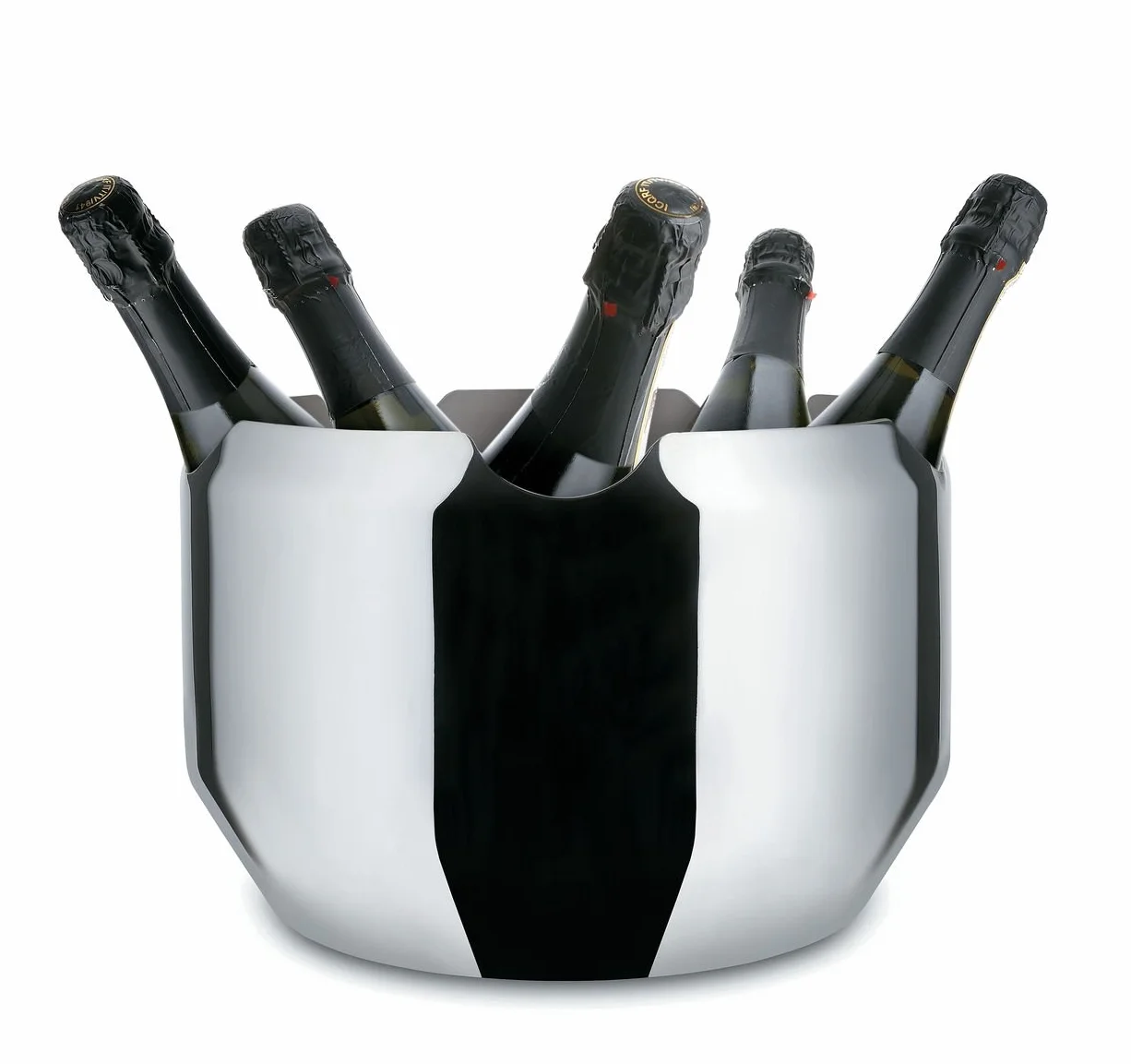 Alessi GIA17 Noè, Vasca Portabottiglie in Acciaio Inossidabile 18/10, Colore: Argento, Finitura Lucida