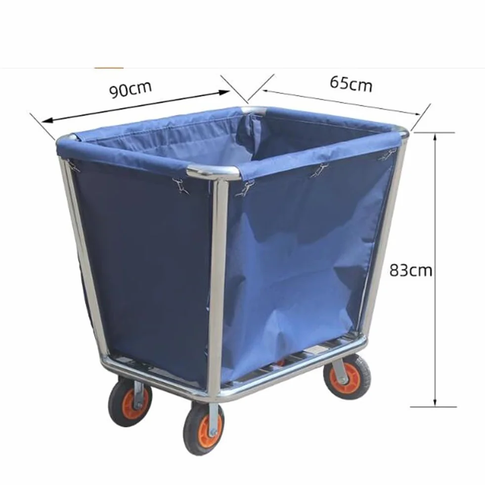 Carrello per Lavanderia, Carrello Per Lavanderia Commerciale Da 1 Confezione Con Ruote, Lavanderia Industriale Con Borsa Oxford Rimovibile E Telaio In Acciaio Per La Casa Di Hotel, Lavanderia