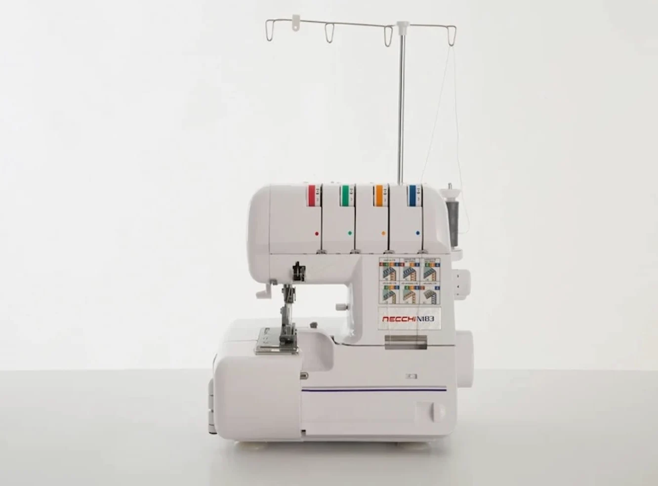 Necchi N183 Macchina per Cucire, Interno in pressofusione in Alluminio, scocca in ABS, White, Regular