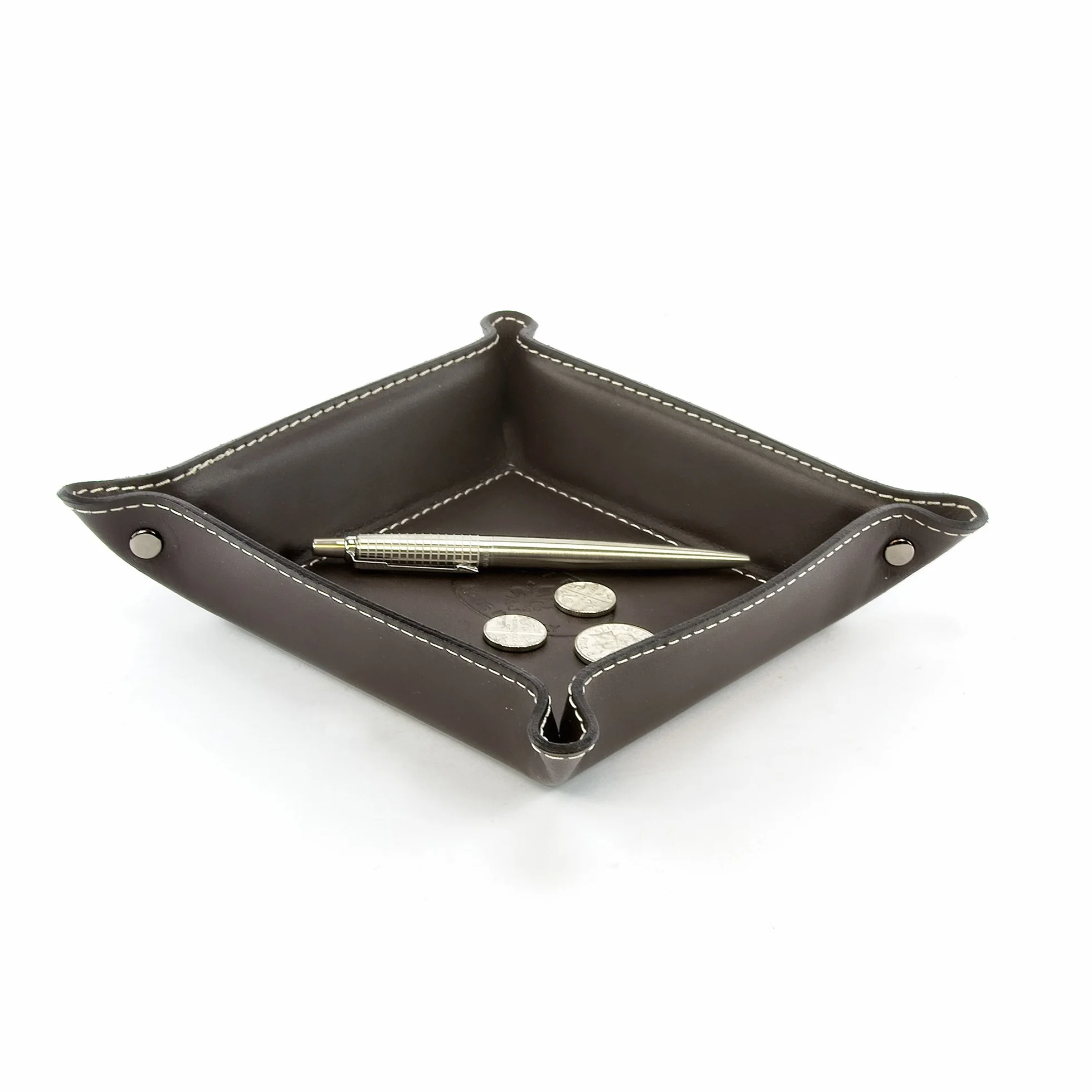 Orvieto Svuotatasche in Pelle Testa di Moro 19x19 cm