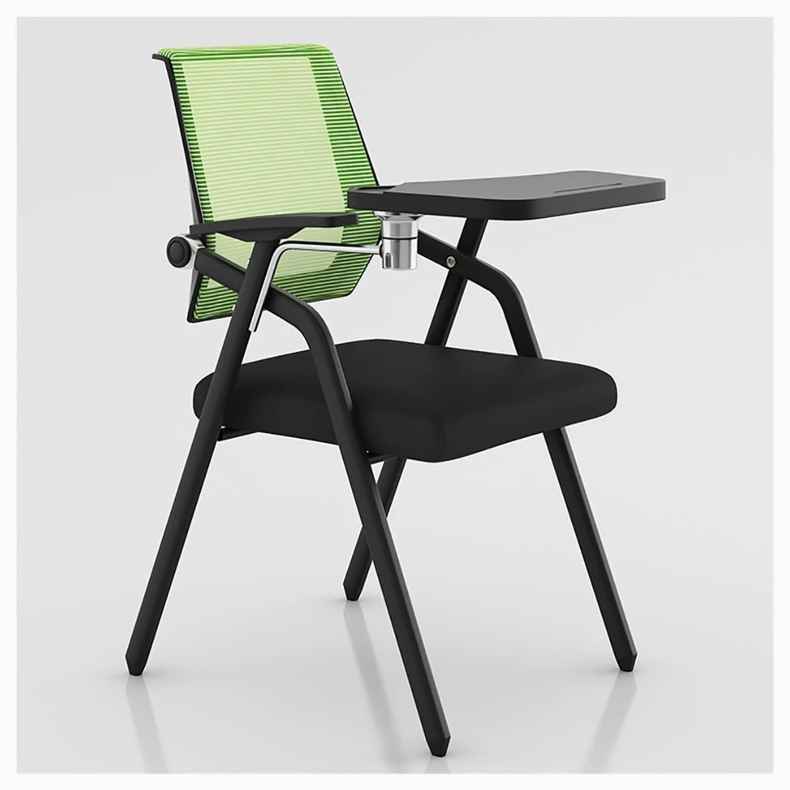 WIGSELBL T up Sedia con lavagnetta in acciaio di alta qualità pieghevole ergonomica sedia da scrivania tablet sedia con scrivania attaccata, capacità 149,7 kg, sedile e schienale imbottiti per sala di