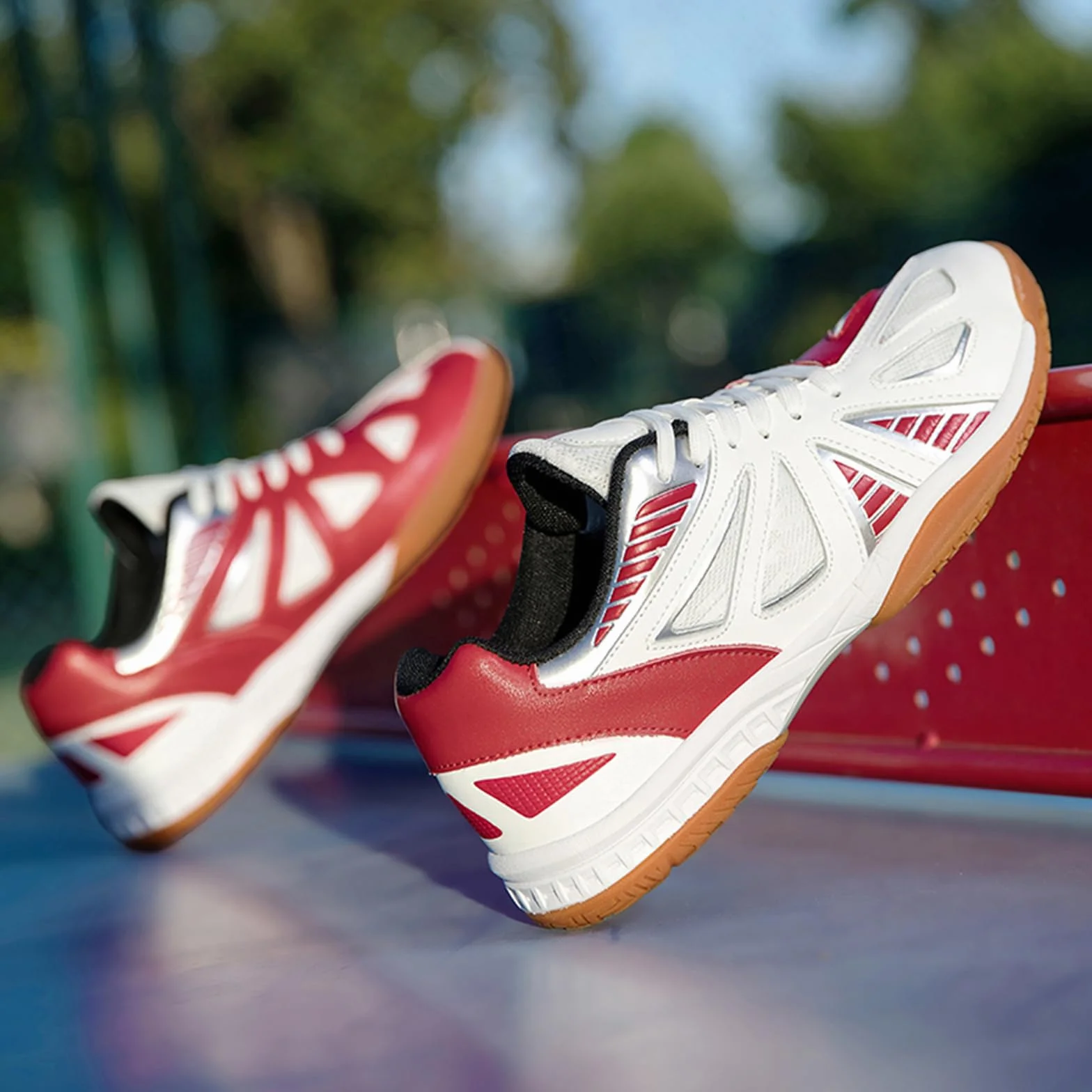 JiuQing Scarpe da Badminton Uomo Donna Leggere Antiscivolo Pallavolo Pickleball Tennis Tavolo Squash