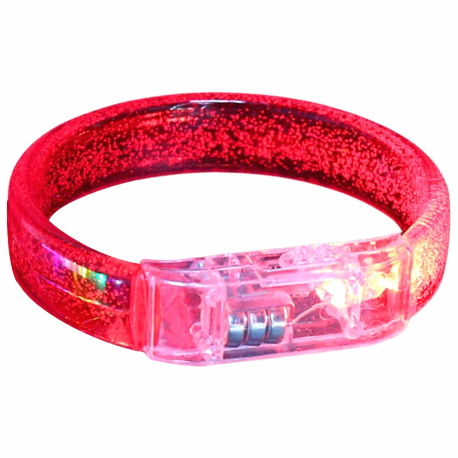 Braccialetti LED 2pz Luminosi Fluo Party Festival Eventi Celebrazioni