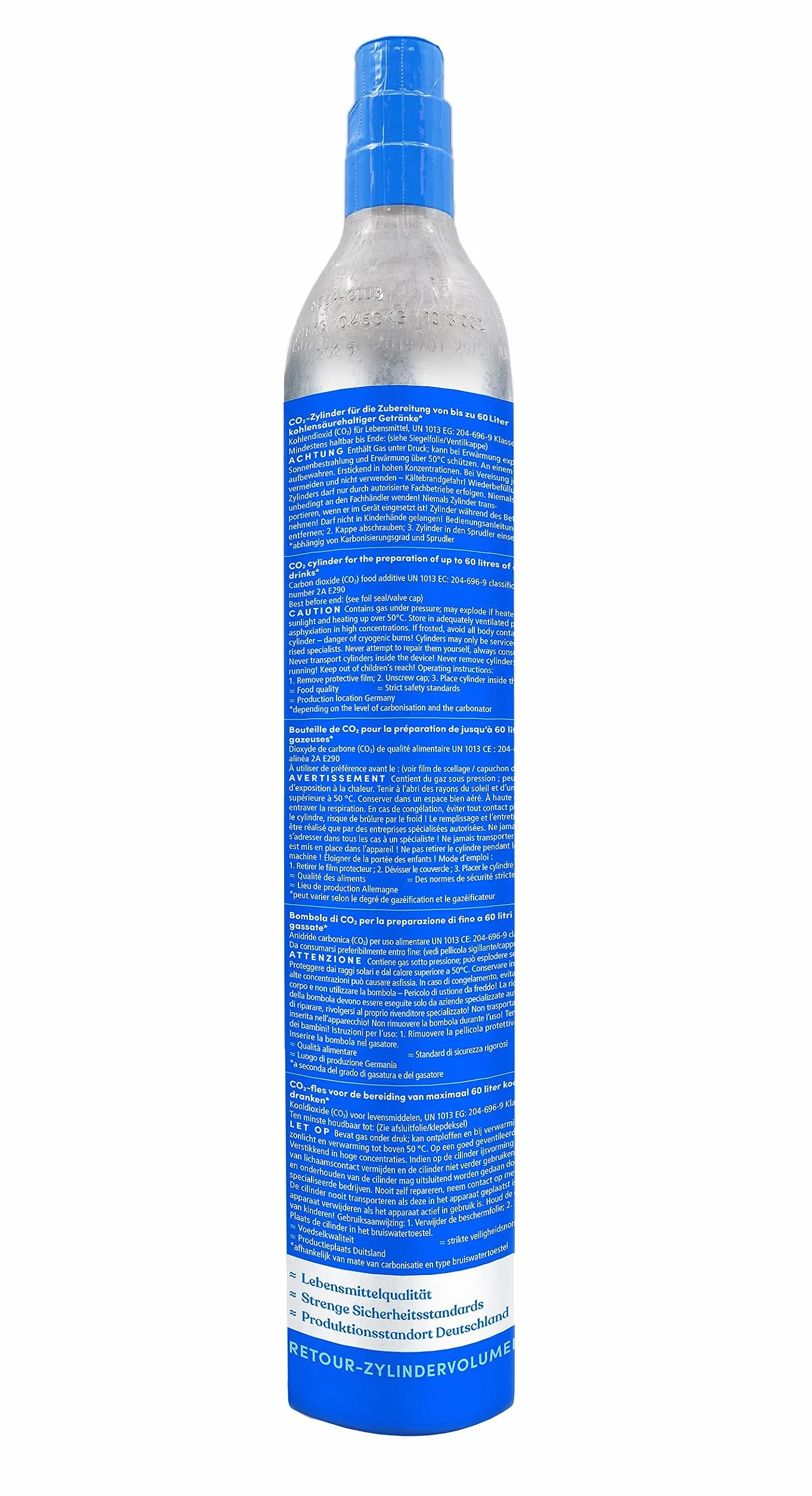Sodapop Cilindro Universale CO₂ 425 g per Fino a 60 Litri Acqua Frizzante