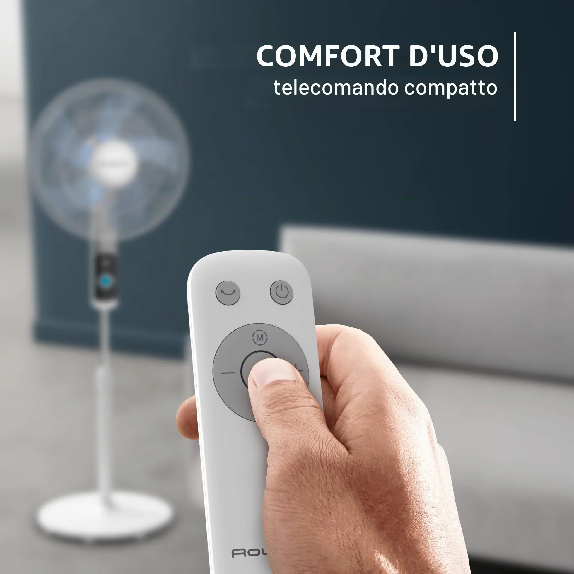 Rowenta Turbo Silence, Ventilatore a Piantana Potente, 12 Velocità Regolabili, Ventilatore Silenzioso, Oscillazione 120 gradi, Altezza Regolabile, Elevata Efficienza Energetica, VU5650