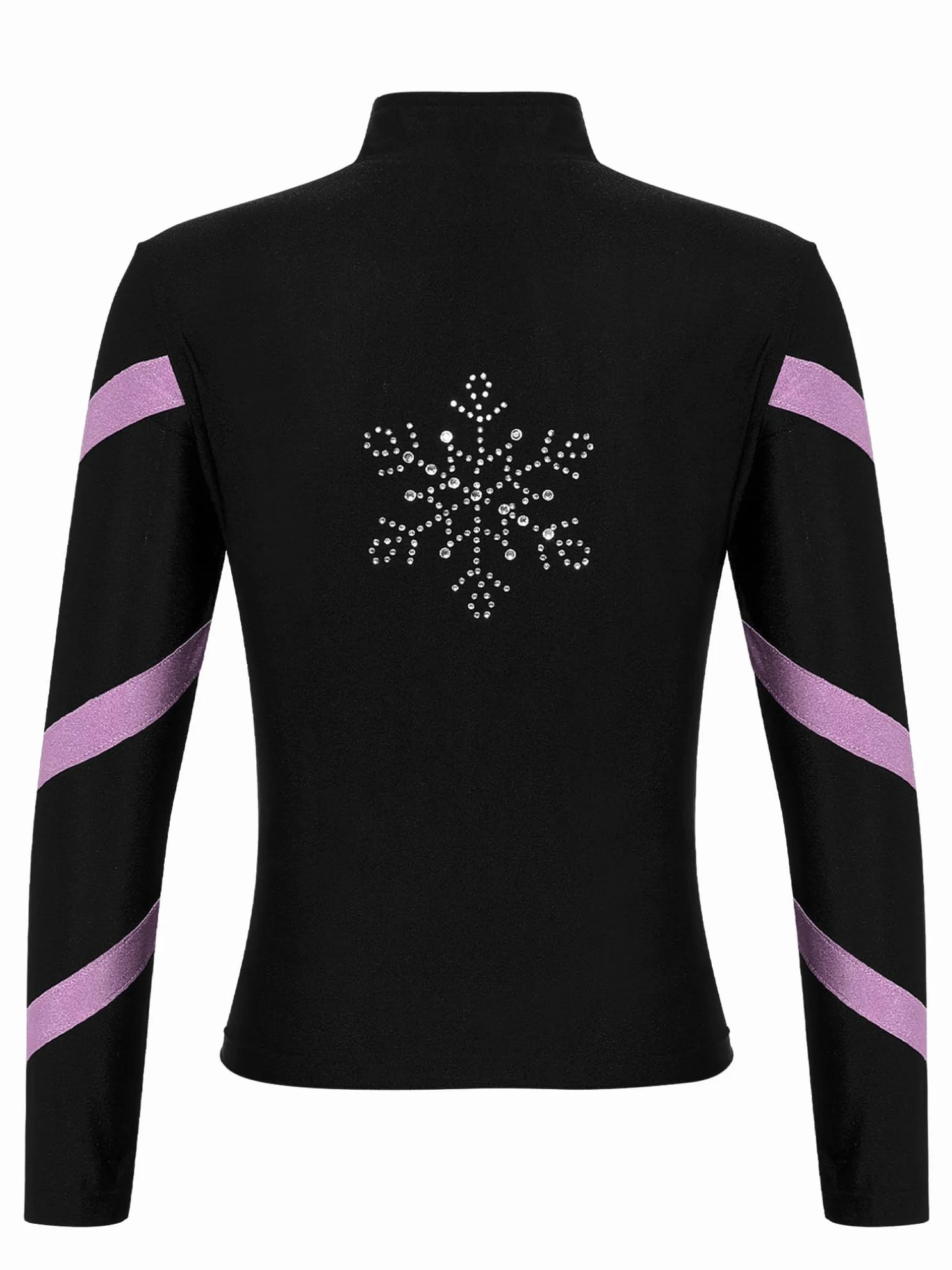 FEESHOW Giacca Termica Per Pattinaggio Artistico Su Ghiaccio Per Bambina Con Fodera In Pile Per Bambini Giacca Da Allenamento Con Colletto Alto Slim Fit Per Sport