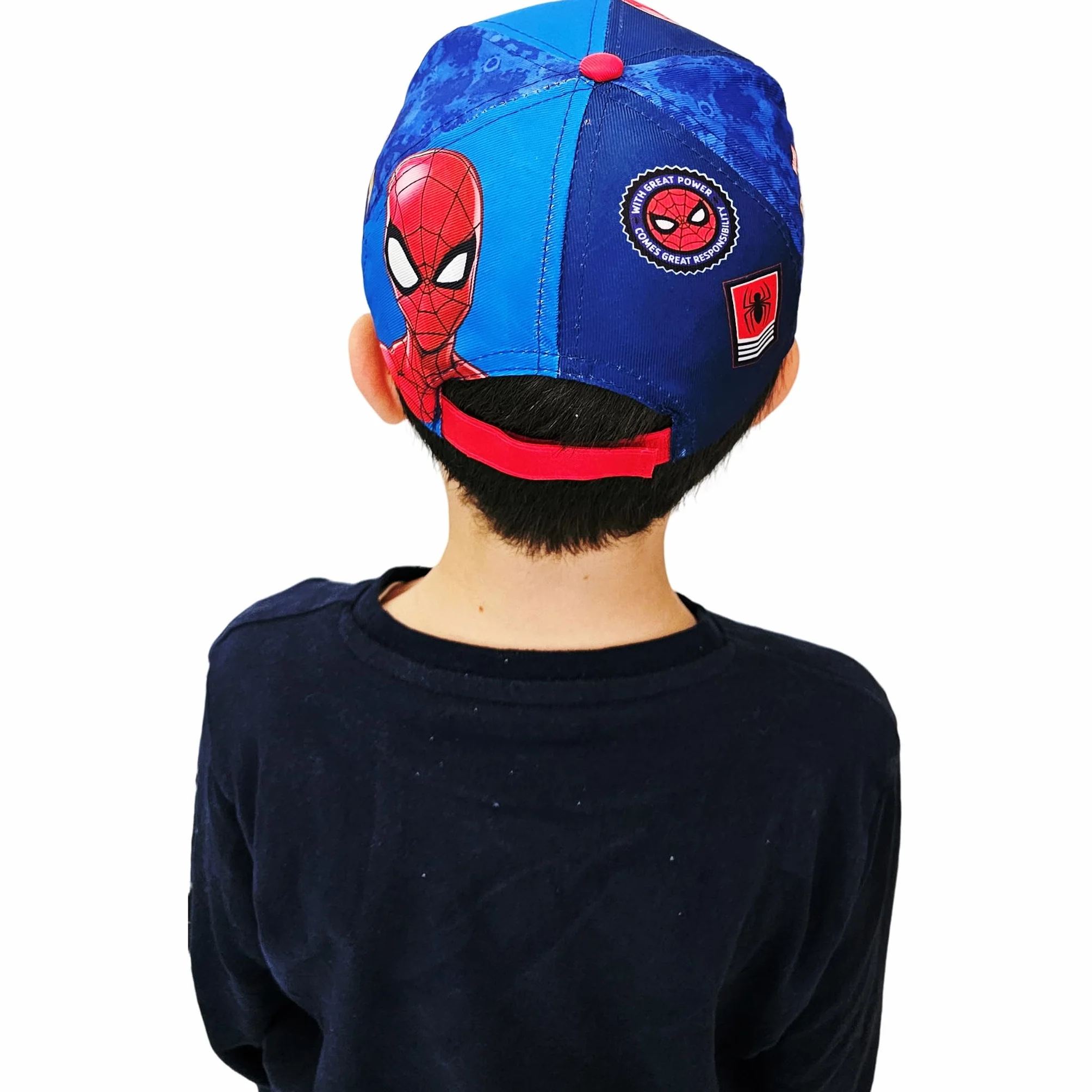 ILS I LOVE SHOPPING Czapka z Daszkiem Chłopięca Baseball Regulowana Niebieska Pająk