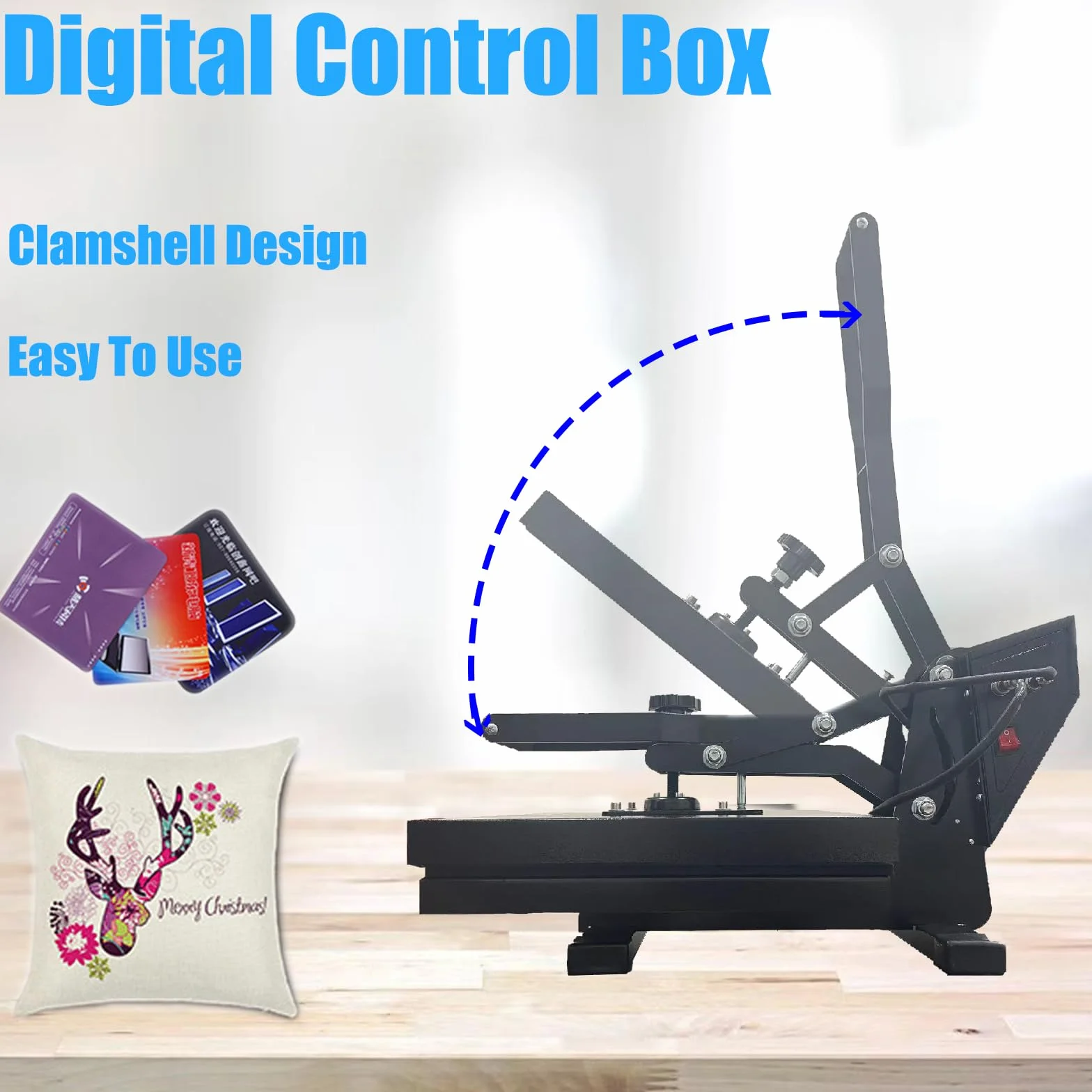 Heat Press Machine 40x50 cm Pressa a Caldo per Magliette con Doppio Tubo di Riscaldamento a Controllo Digitale 2000W Pressa Calore Termopressa Multiuso per Magliette, Cuscini, Borse DIY e Affari