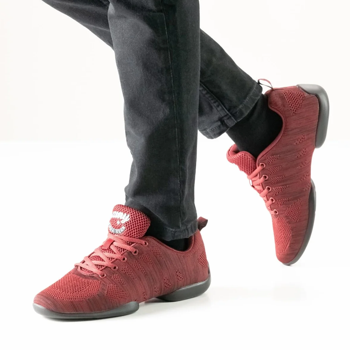 Anna Kern Uomini Dance Sneakers 4035 Bold Rosso Nero Suola Sneaker