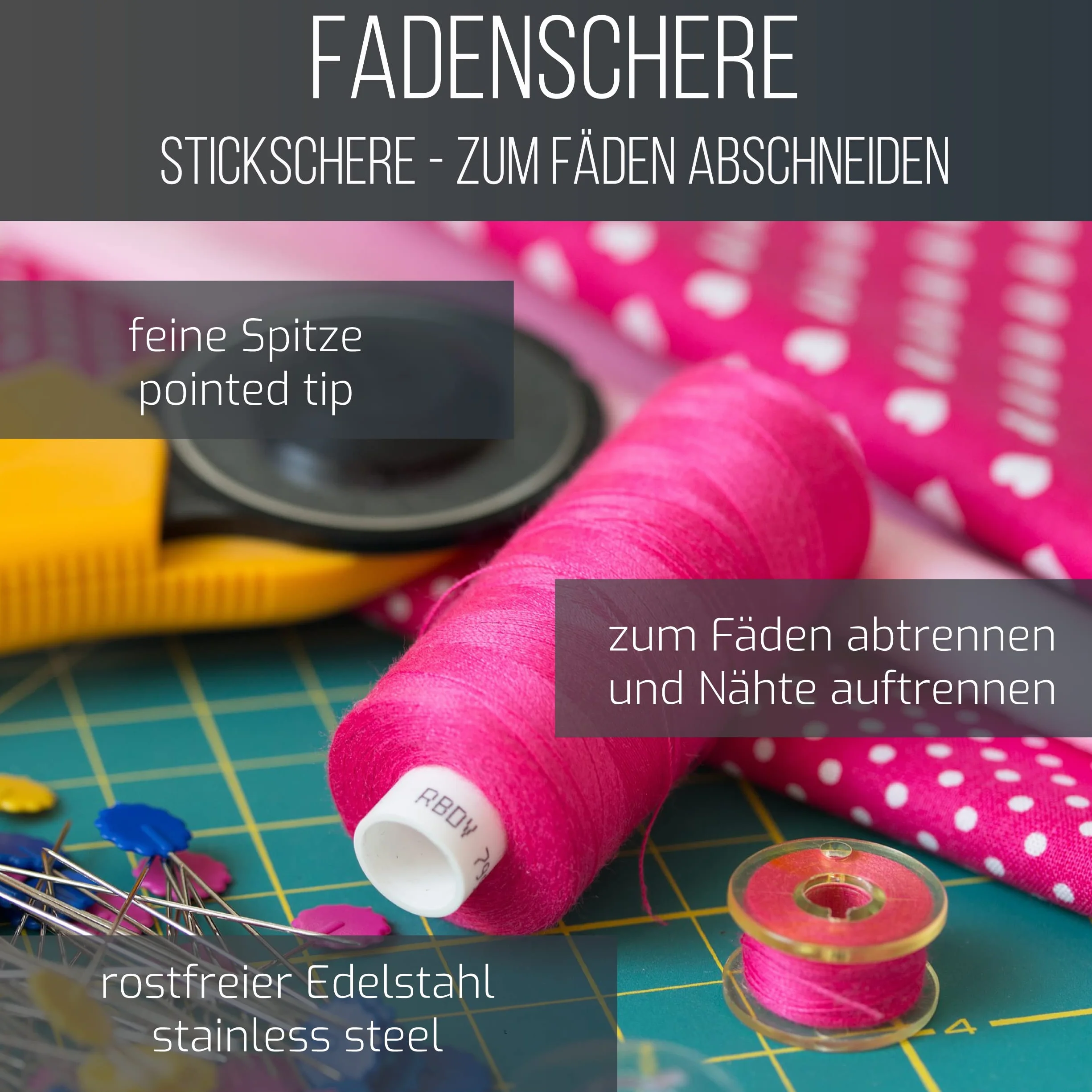 Schwertkrone Forbici da ricamo con punta fine 11,5 cm curva per decoupage
