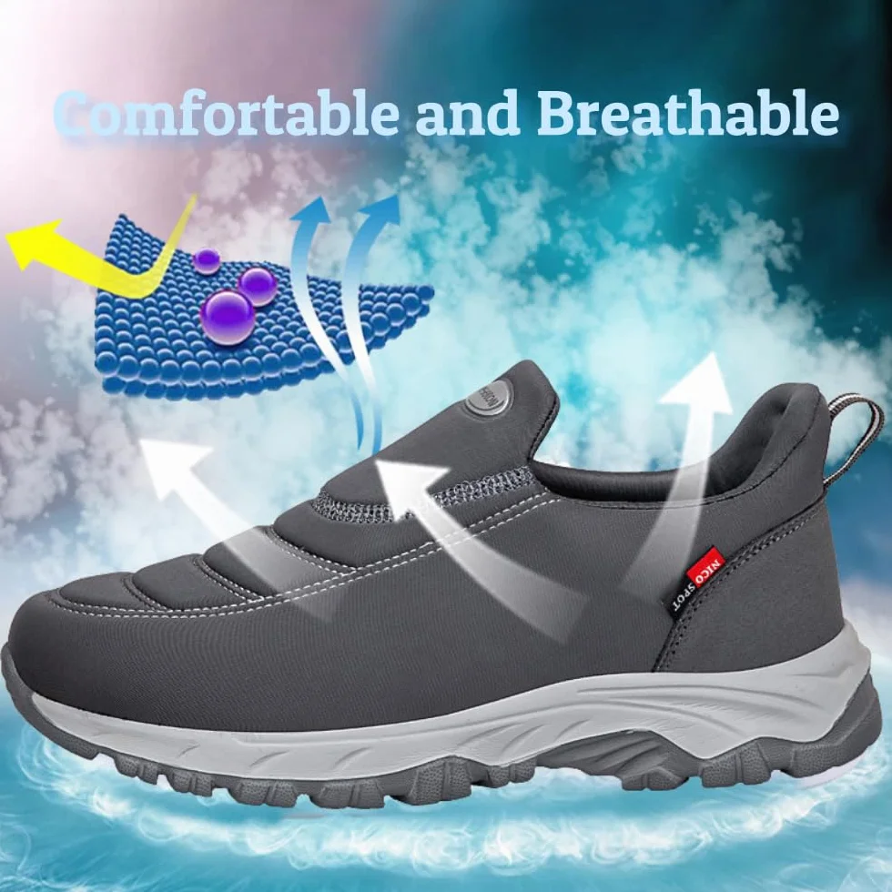 Scarpe da Trekking Slip-on da Uomo Scarpe da Lavoro Comodo Senza Lacci Sneaker Casual Unisex Uomo Donna