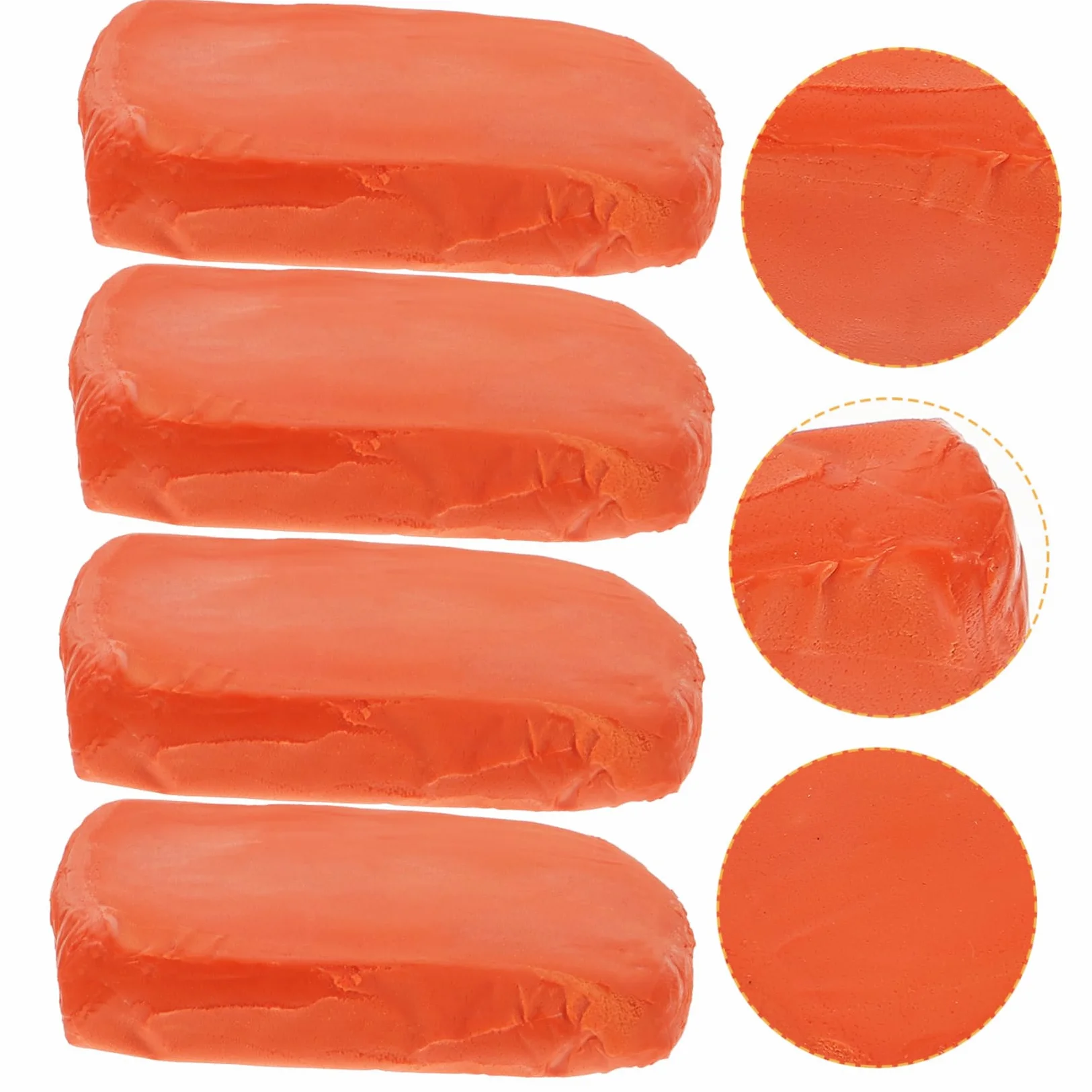 5 Set Dell'autolavaggio Argilla Sfregamento Plastilina Macchine Clay Block per I Dettagli Dell'auto Prodotti per La Pulizia Dell'auto Gomma da Cancellare Arancia 4 Pezzi*5