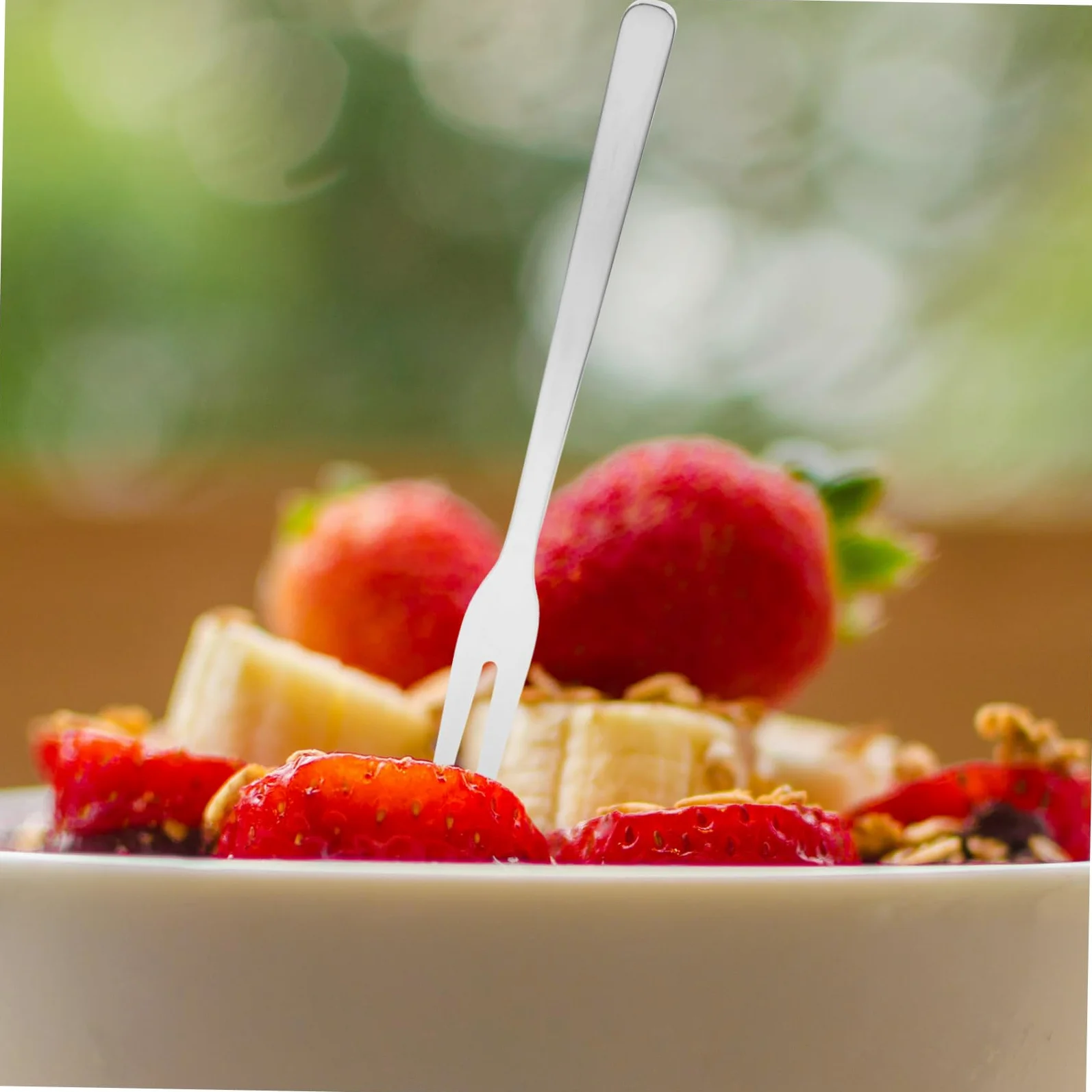 KOMBIUDA 8 pezzi Forchettine in Acciaio Inossidabile per Dessert Frutta e Antipasti Design Ergonomico e Riutilizzabili per Servire Insalate e Piccoli Piatti