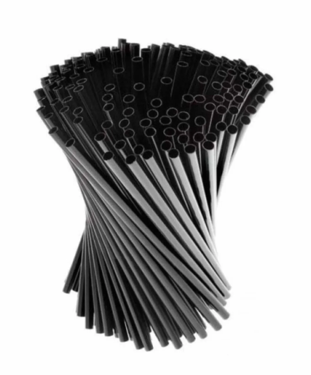 A.C.R Cannucce 21 cm in plastica Rigide e Riutilizzabili Colore Nero diametro 6,5-7 Lisce e Resistenti - Made in Italy - Eventi Feste Bevande e Cocktail (500)
