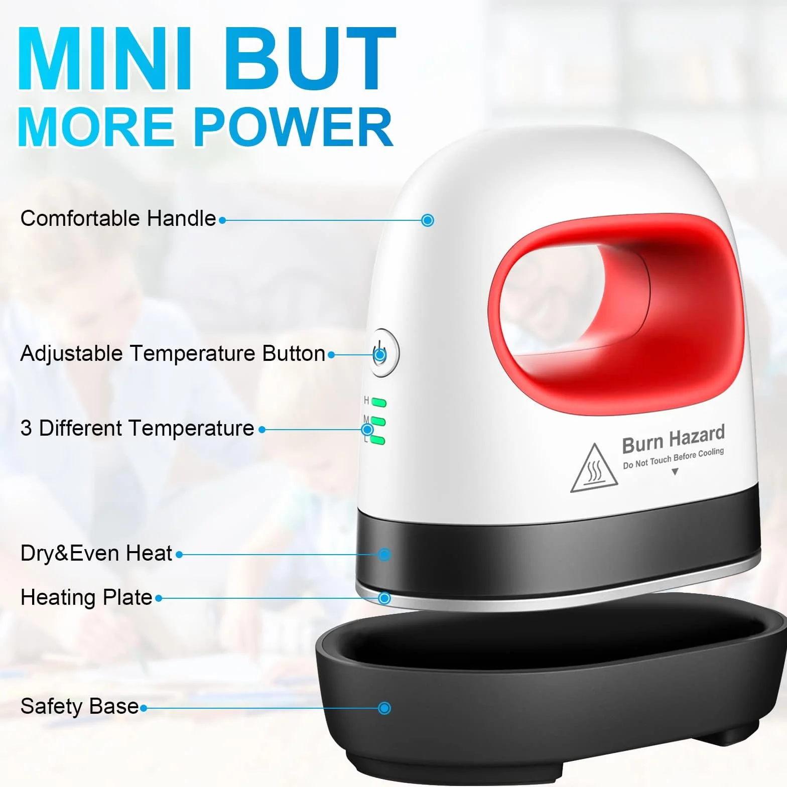 Pressa a Caldo Mini Termopressa per Tessuti Stampa su Magliette, Vestiti, Borse