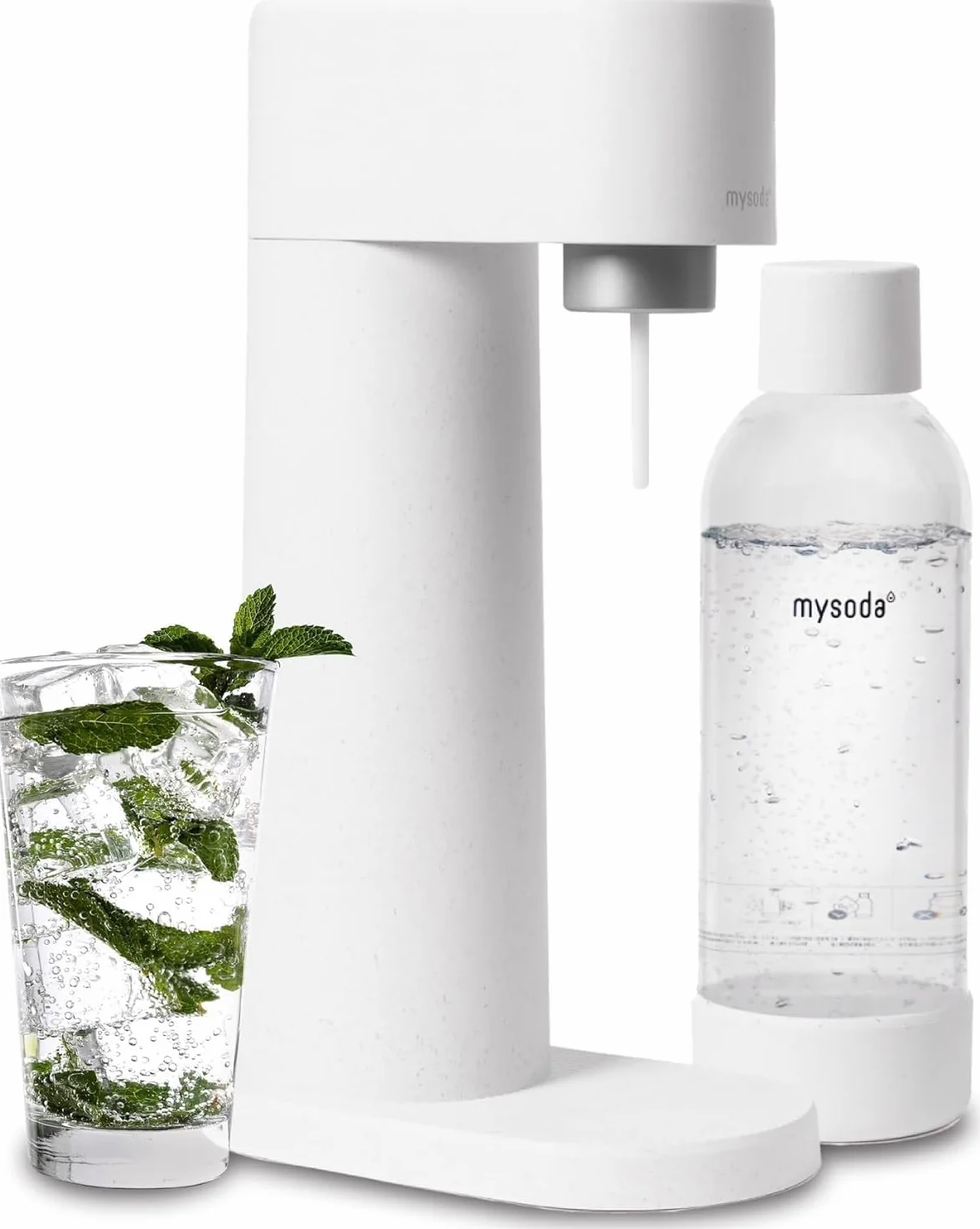 Mysoda Woody Carbonatrice Legno Composito Quick-Lock 1L Bianco