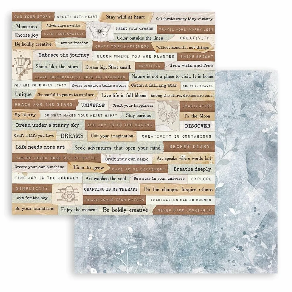 Stamperia Scrapbook Paper Pad 20,3 x 20,3 cm Secret Diary Acid Free Double Sided