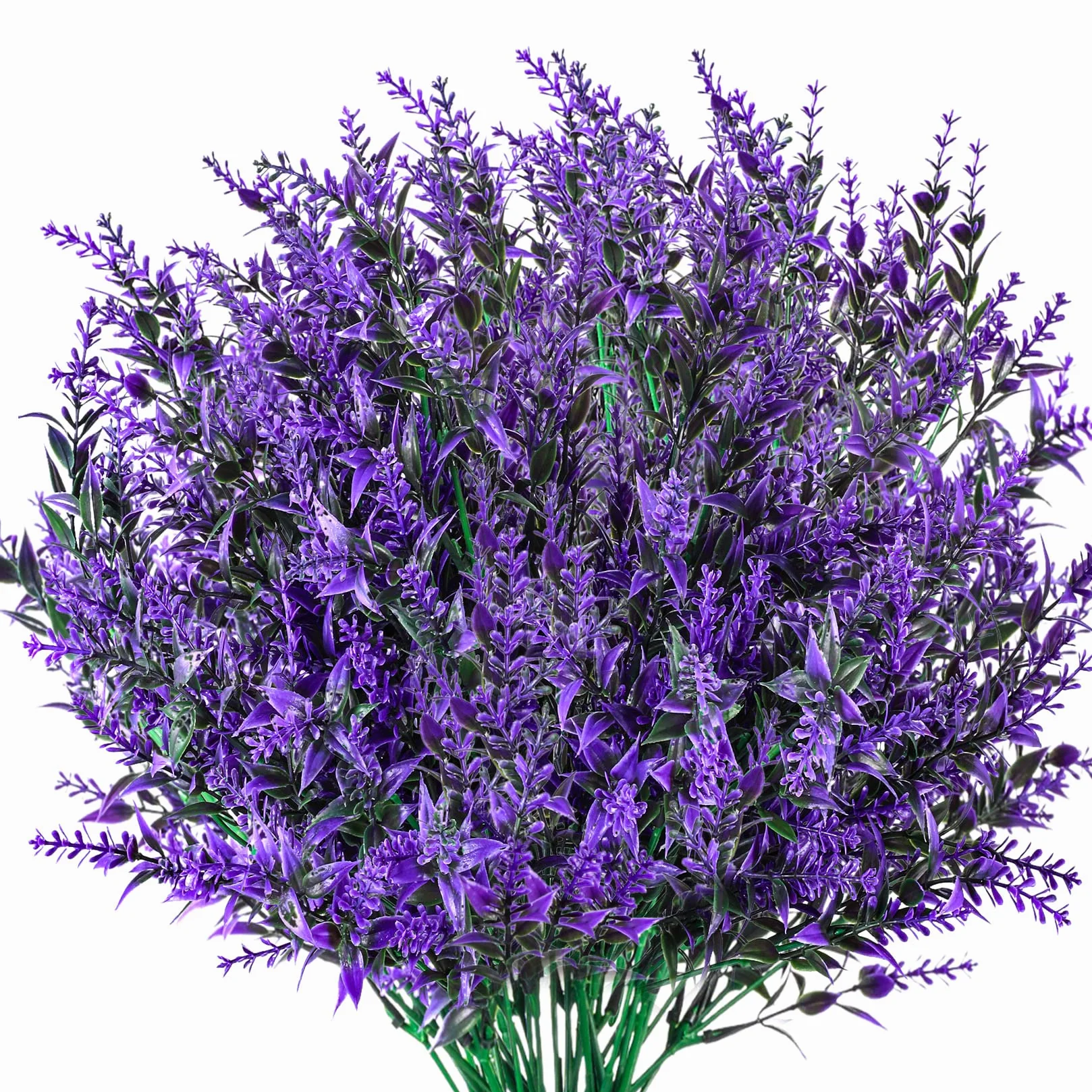 Lavanda Artificiale 9 Pezzi, Bouquet Fiori Finti per Decorazioni Cimitero, Pianta Finta