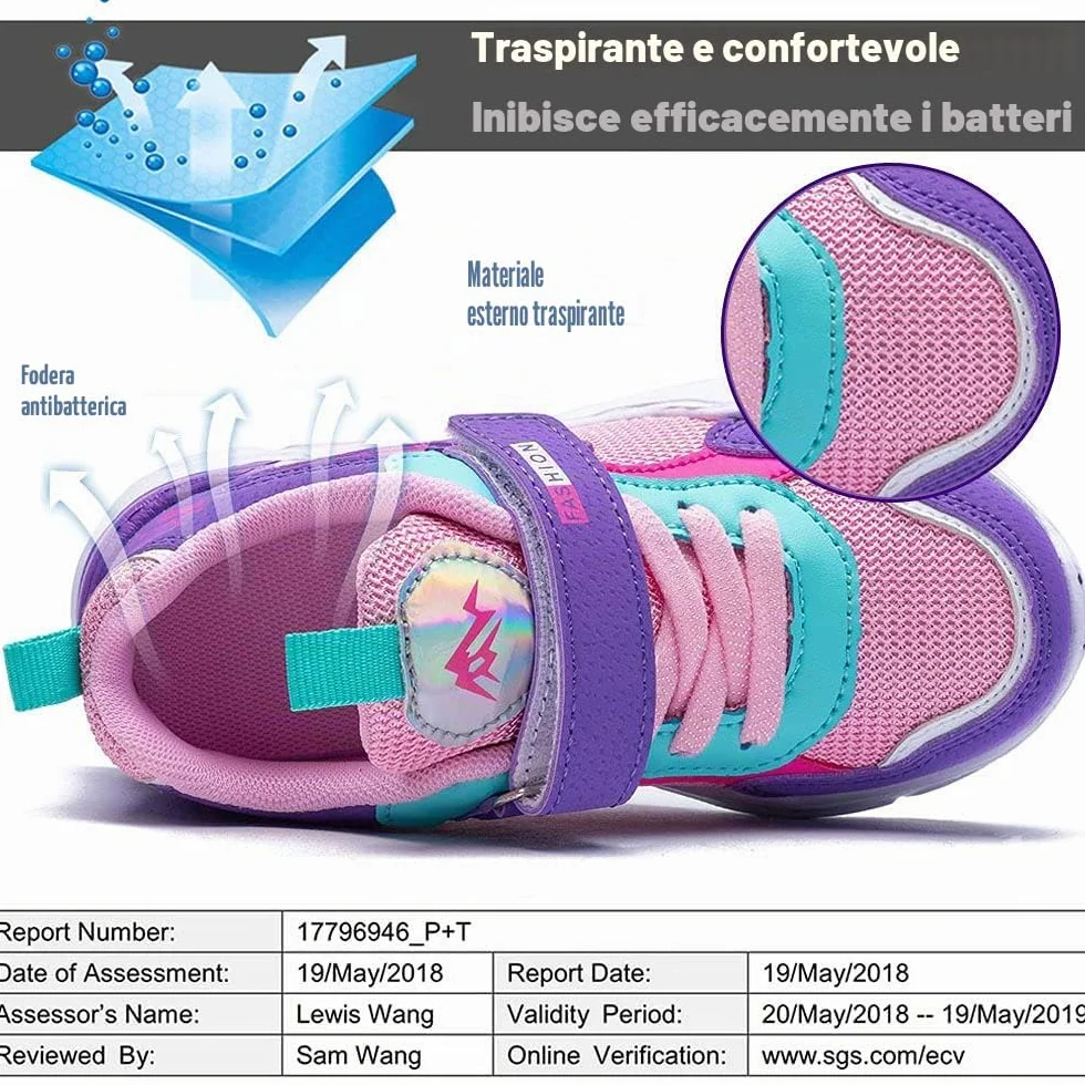 Scarpe da Ginnastica Bambini Leggere Traspiranti Antiscivolo Sneaker Unisex Estate