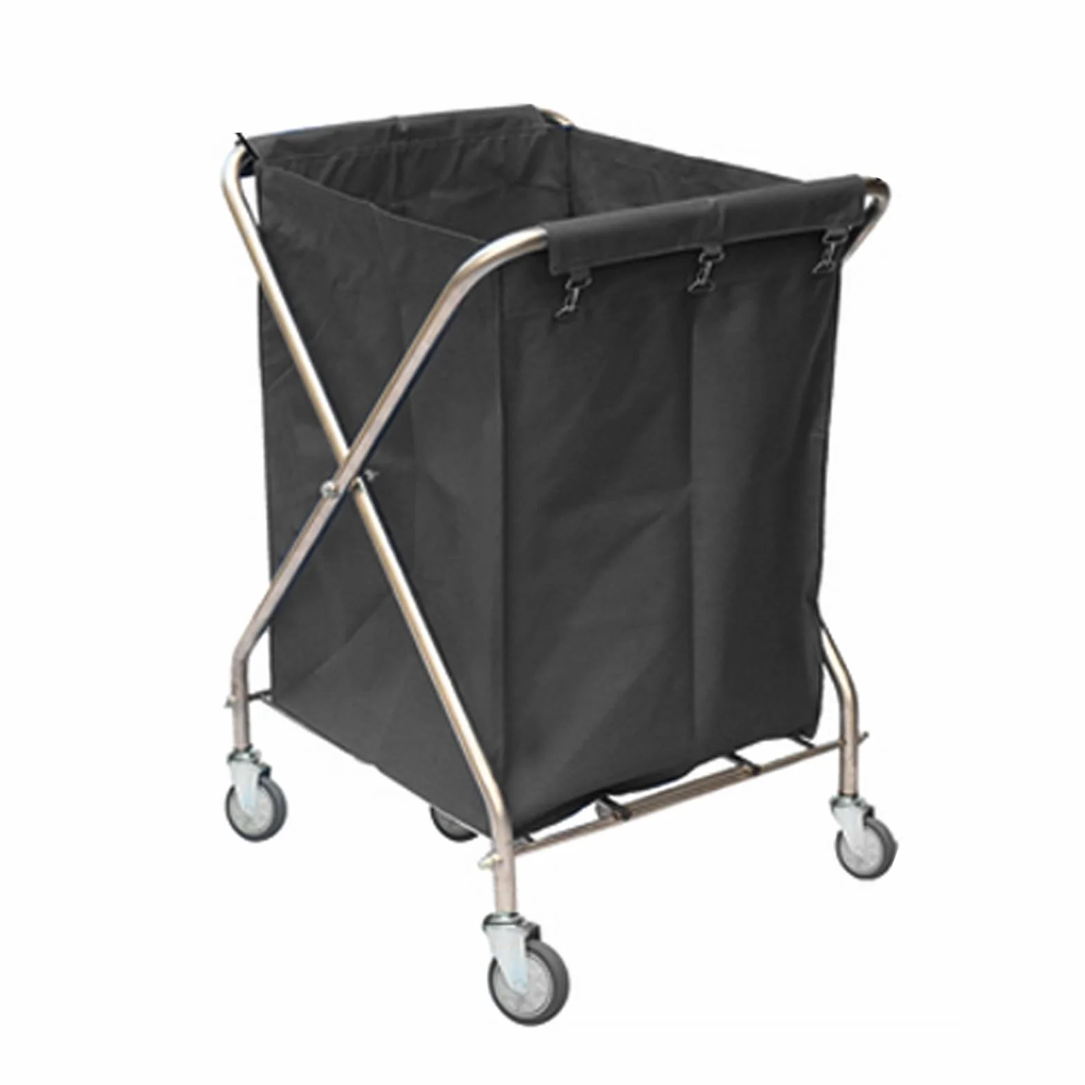 Carrello Portabiancheria per Lavanderia Commerciale con Ruote, Cesto per Carrello per Lavanderia Industriale da 320 Litri con Sacco Interno Rimovibile, Capacità di Peso di 130 Kg ( Color : Grigio , Si
