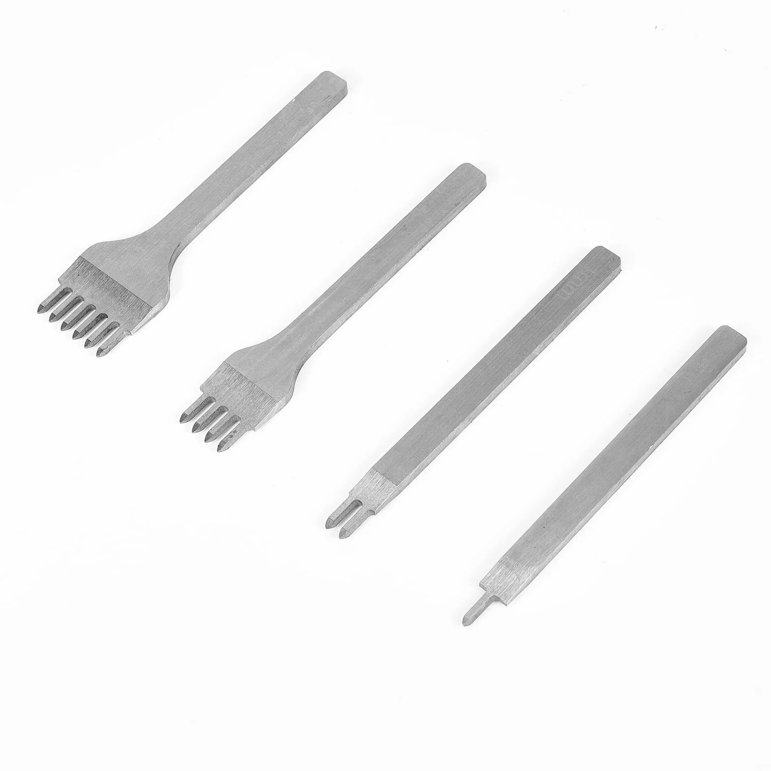 Set di 4 punzoni per la pelle, con punte da 1/2/4/6 punzoni per la pelle, kit di strumenti per cucito fai da te, set di scalpelli per allacciatura con diamanti (5 mm)