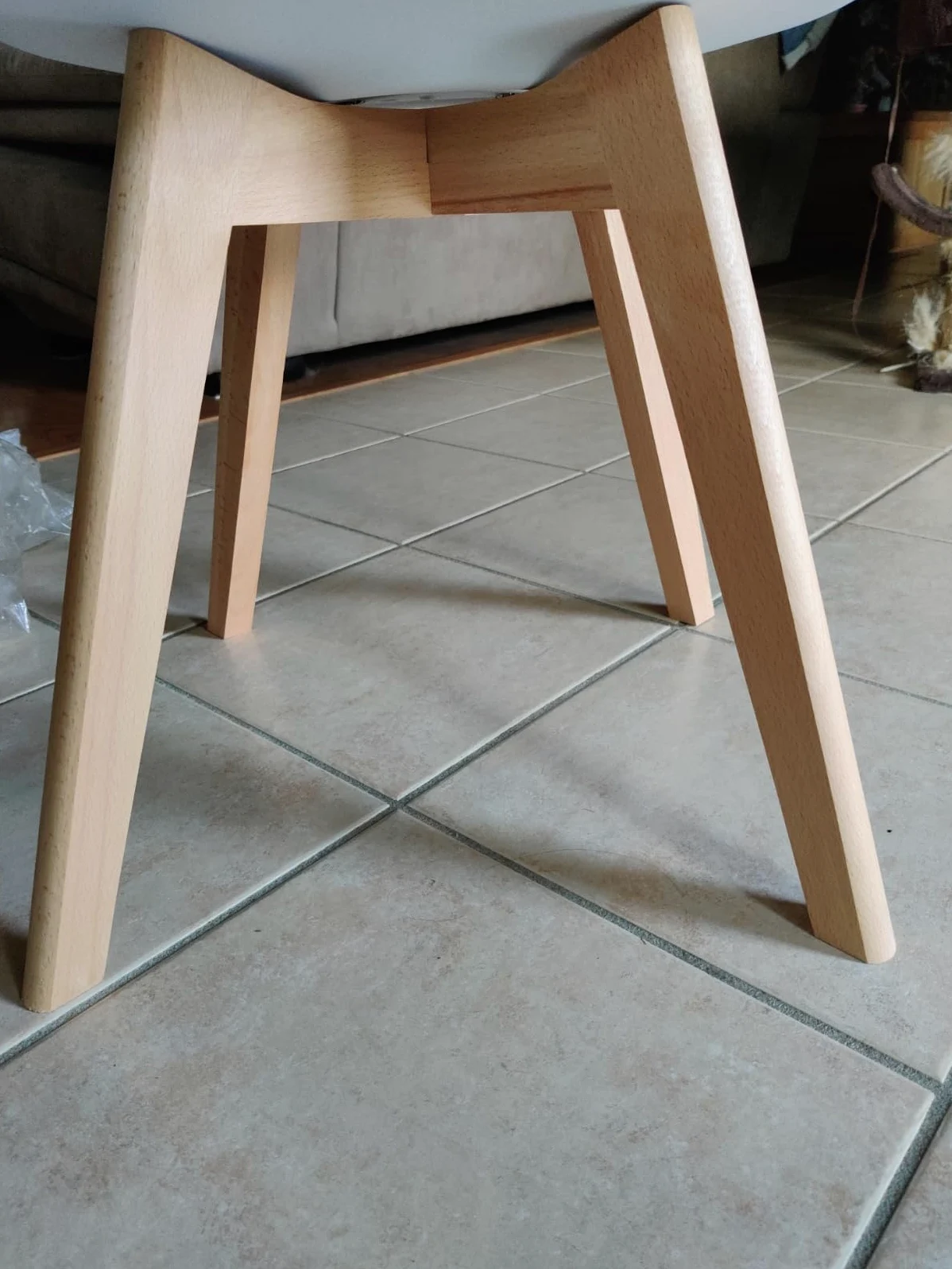 Sedie da pranzo Pack 6 Sedia scandinava ergonomica, piedi in legno massello e cuscino in schiuma morbida