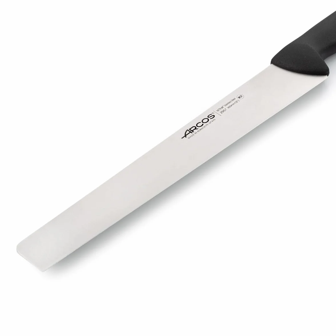 Arcos Coltello Salame con Lama in Acciaio Inossidabile 300 mm – Manico Ergonomico in Polipropilene, 2900 – Nero, Disponibile in Diversi Colori per Facilitare l'Identificazione