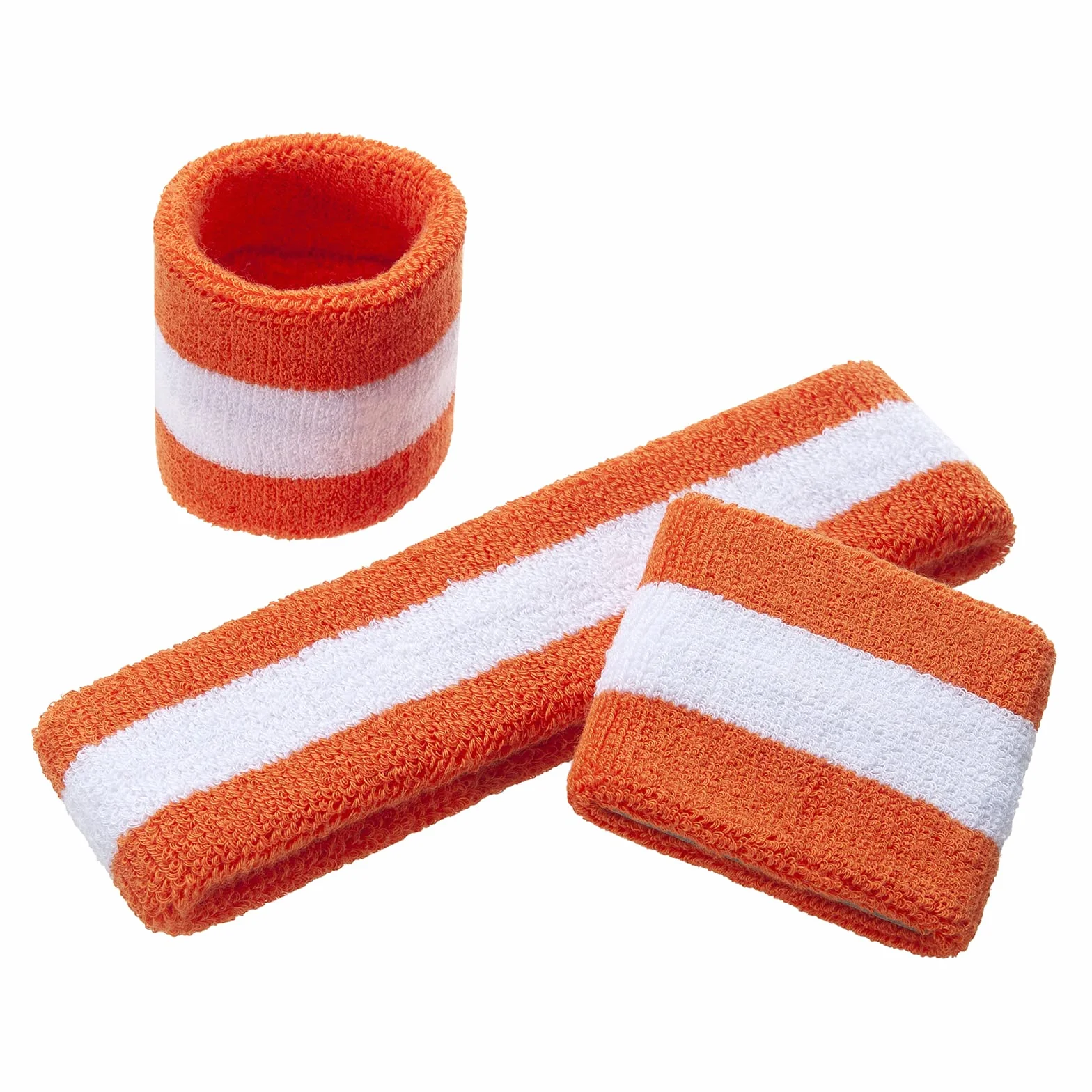 Set di fasce per il sudore per bambini, fascia in cotone atletico per lo sport (1 fascia + 2 braccialetti)