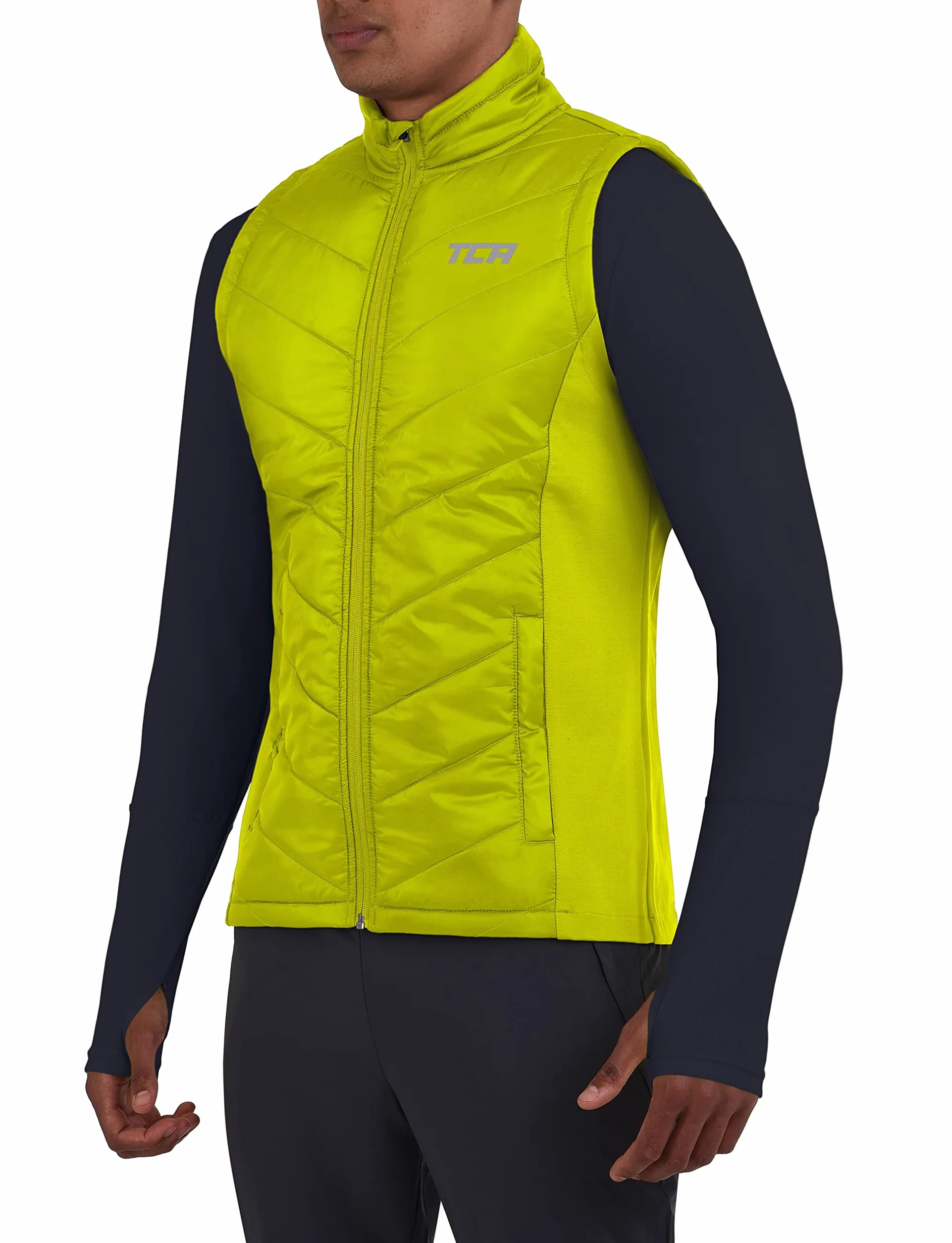 TCA Excel Runner Gilet Da Corsa Da Bambino Sportivo Con Tasche Zip