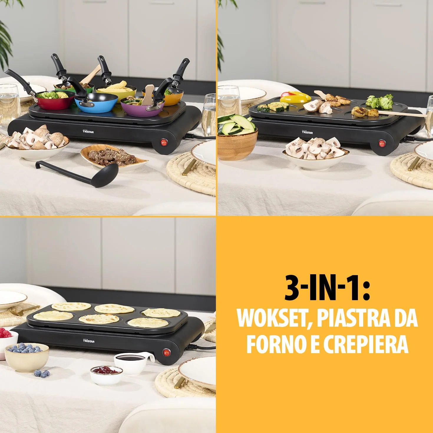 Tristar BP-2827 Set wok party 1000 W elektryczna patelnia
