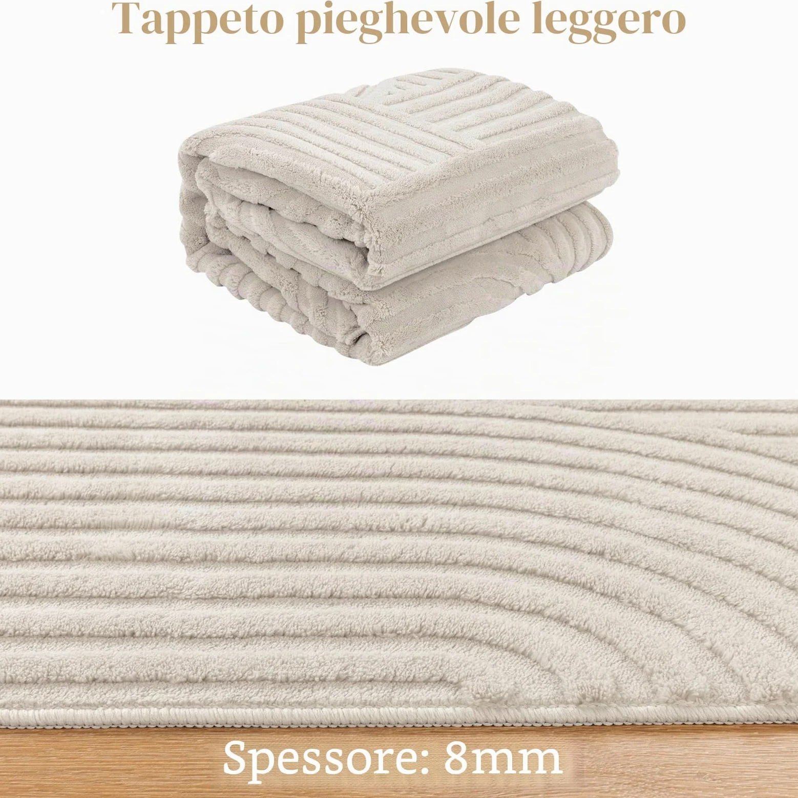 SHACOS Tappeti Moderni per Soggiorno Crema 160x230cm Tappeto Salotto Grande Morbido Antiscivolo Lavabile in Lavatrice Tappeti di Zona per Camera da Letto