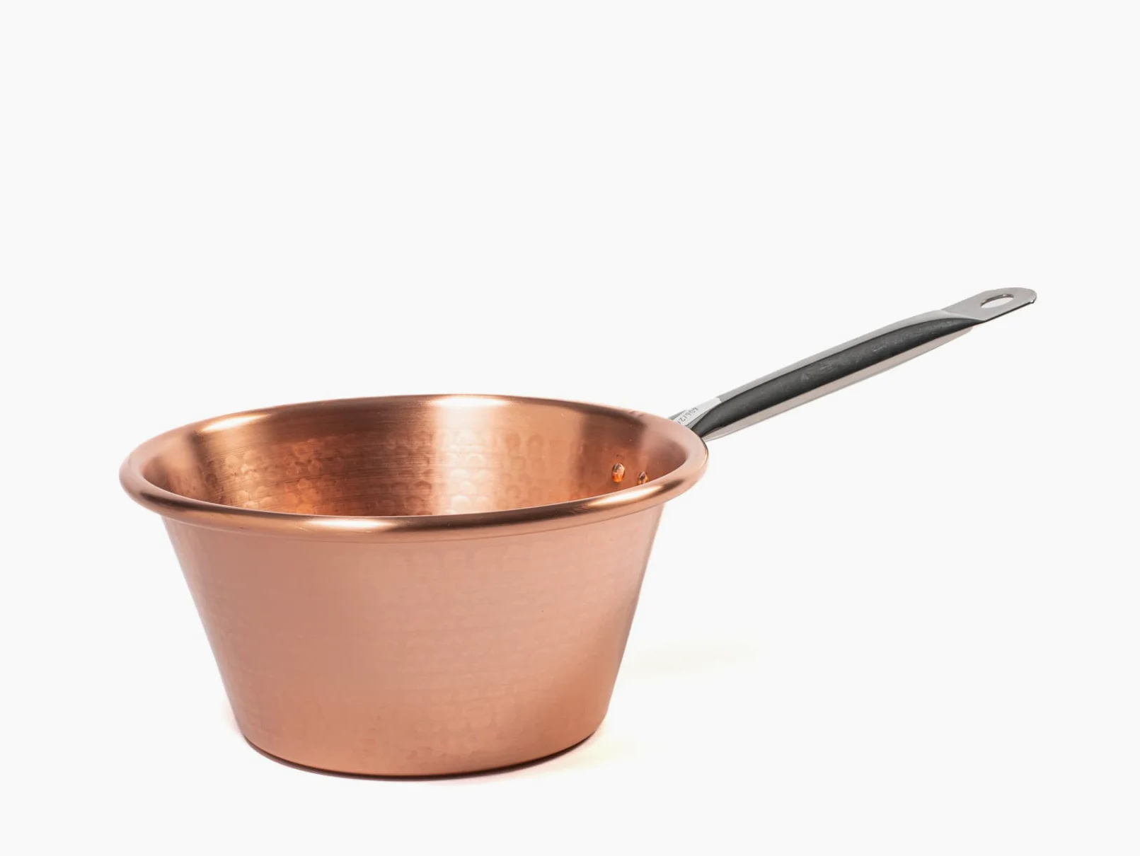 HOME-Paiolo in Rame 26 cm con Manico in Acciaio Inox - Compatibile con Piani a Induzione e Inossidabile