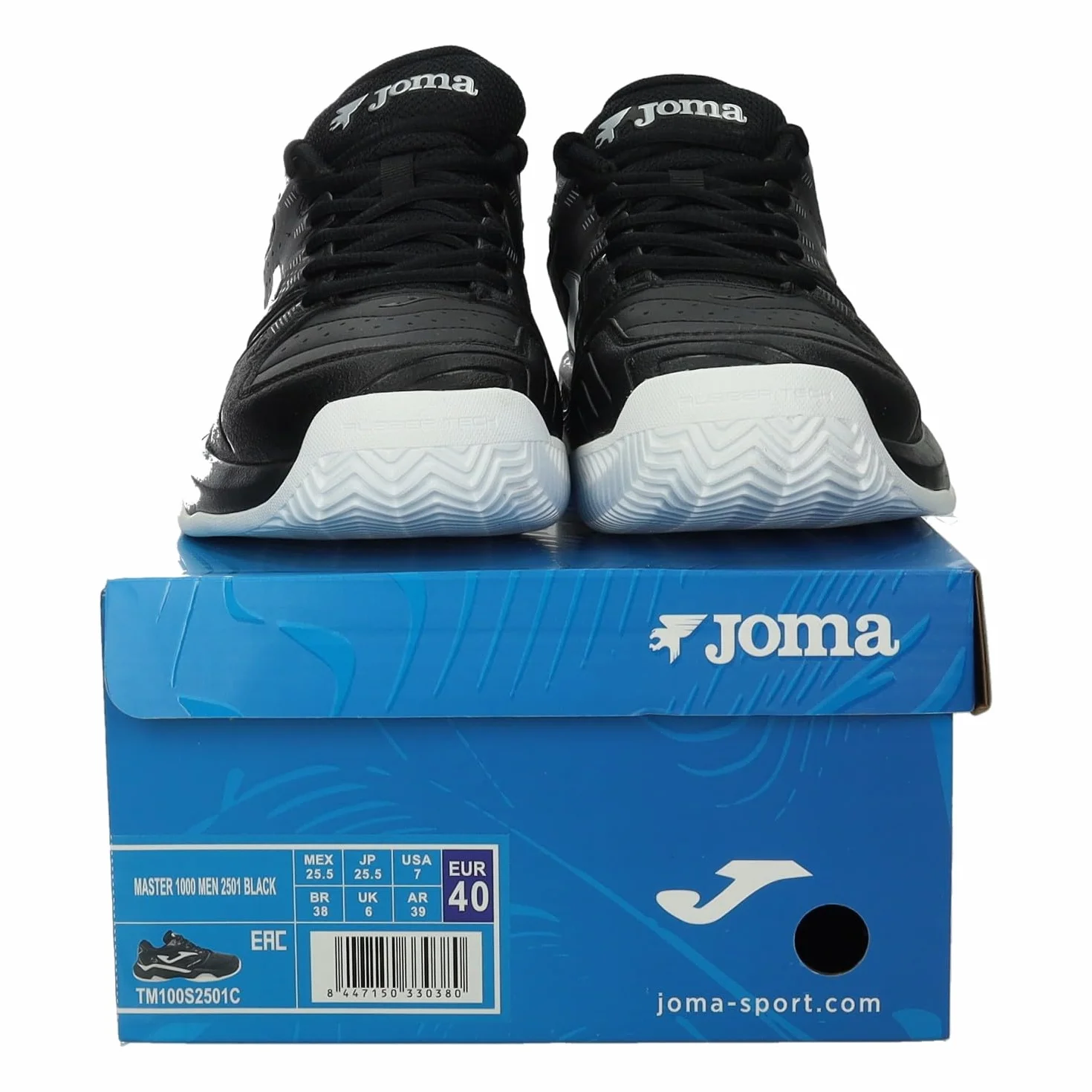 Joma Master 1000 Scarpe da Paddle Uomo Nero Argento Suola Antiscivolo