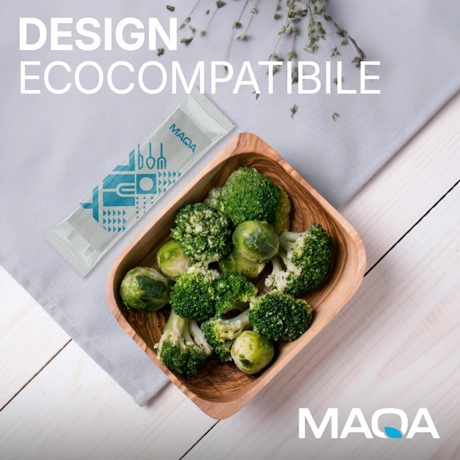 Posate Biodegradabili e Compostabili 500 Set – Forchetta e Coltello Imbustati Singolarmente, Resistenti fino a 70°C