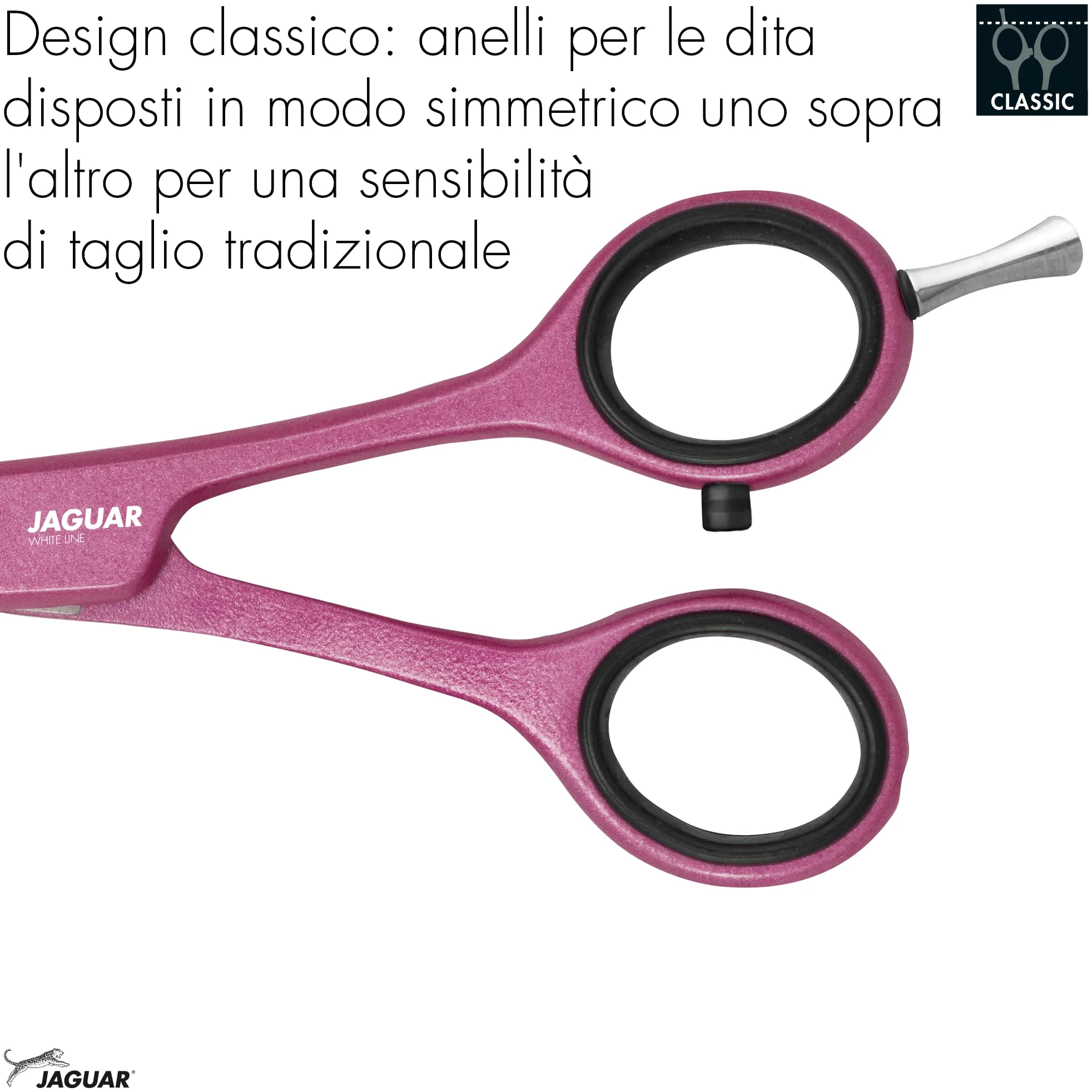 JAGUAR Forbici da modellatura PASTELL PLUS Berry Classic 40 5,5" | Forbici da texturizzazione con 40 denti sfolti a taglio prismatico | Rivestimento metallico antiallergico | Prodotto in Germania