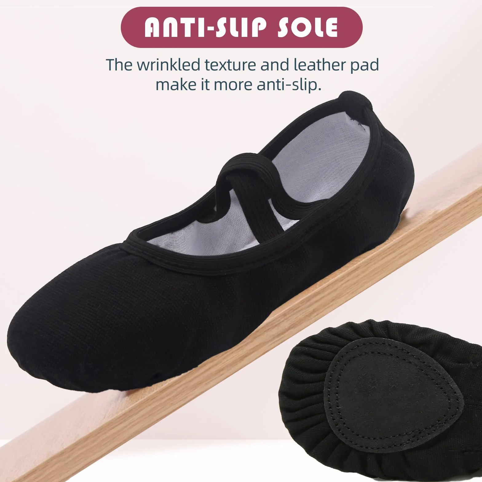 Uniuni Scarpette Danza Classica Bambina Tela Scarpe da Balletto Suola in Cuoio